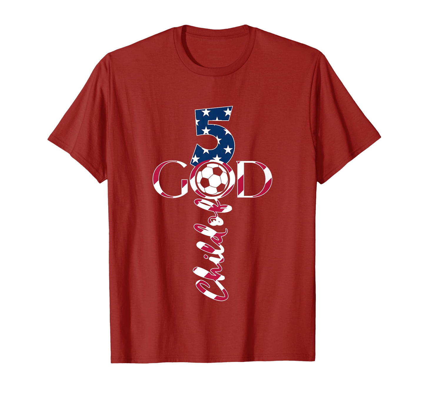 JESUS 5 YEARS CHILD OF GOD SOCCER 5TH BIRTHDAY T-Shirt