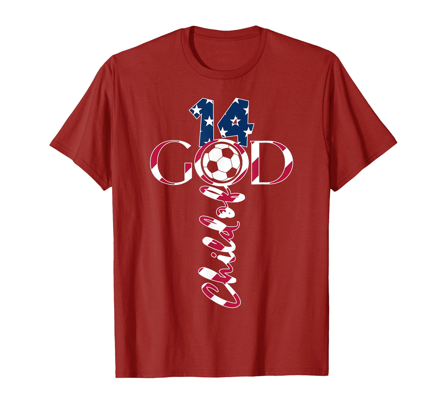 JESUS 14 YEARS CHILD OF GOD SOCCER 14TH BIRTHDAY T-Shirt