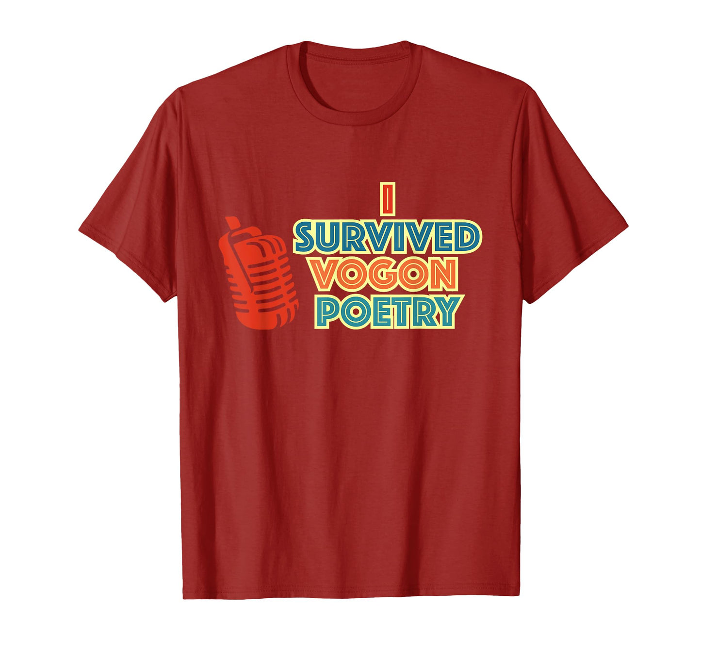 I Survived Vogon Poetry Vintage Design T-Shirt