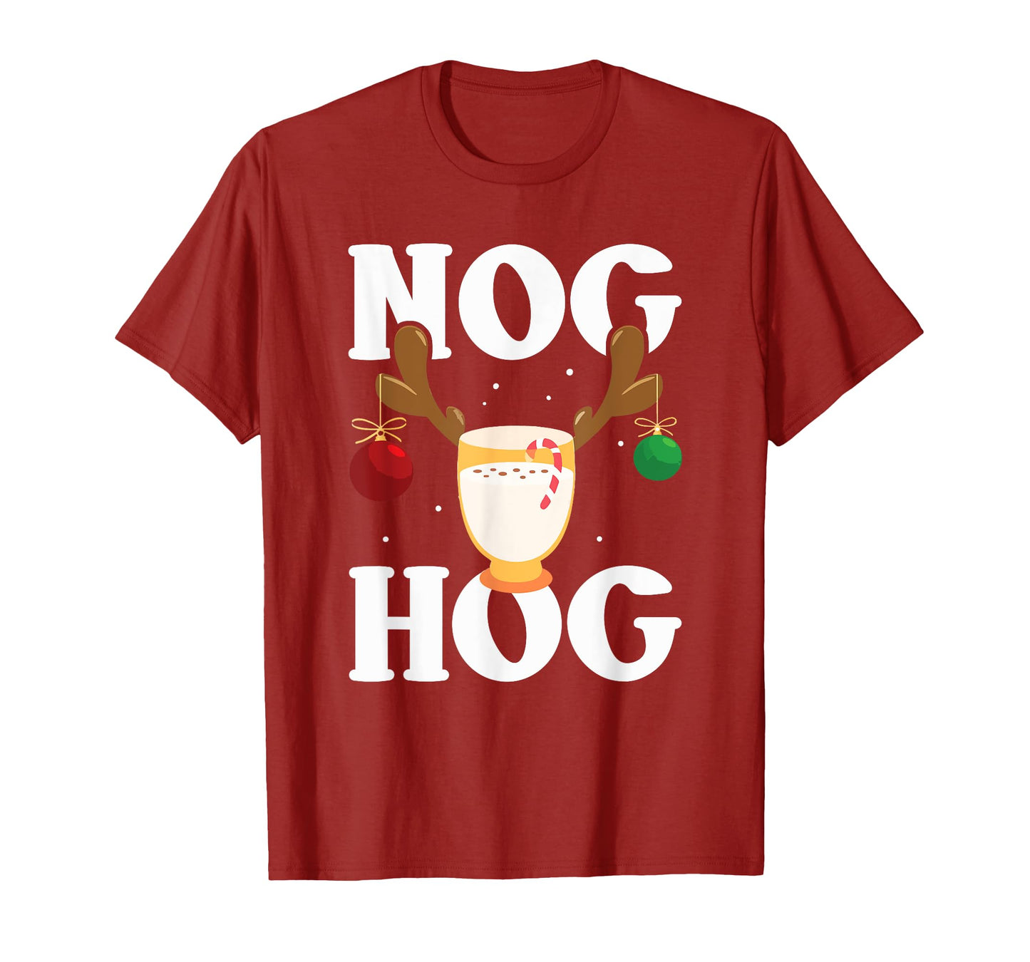 Nog Hog - National Eggnog Day - Egg Nog Christmas Holiday T-Shirt
