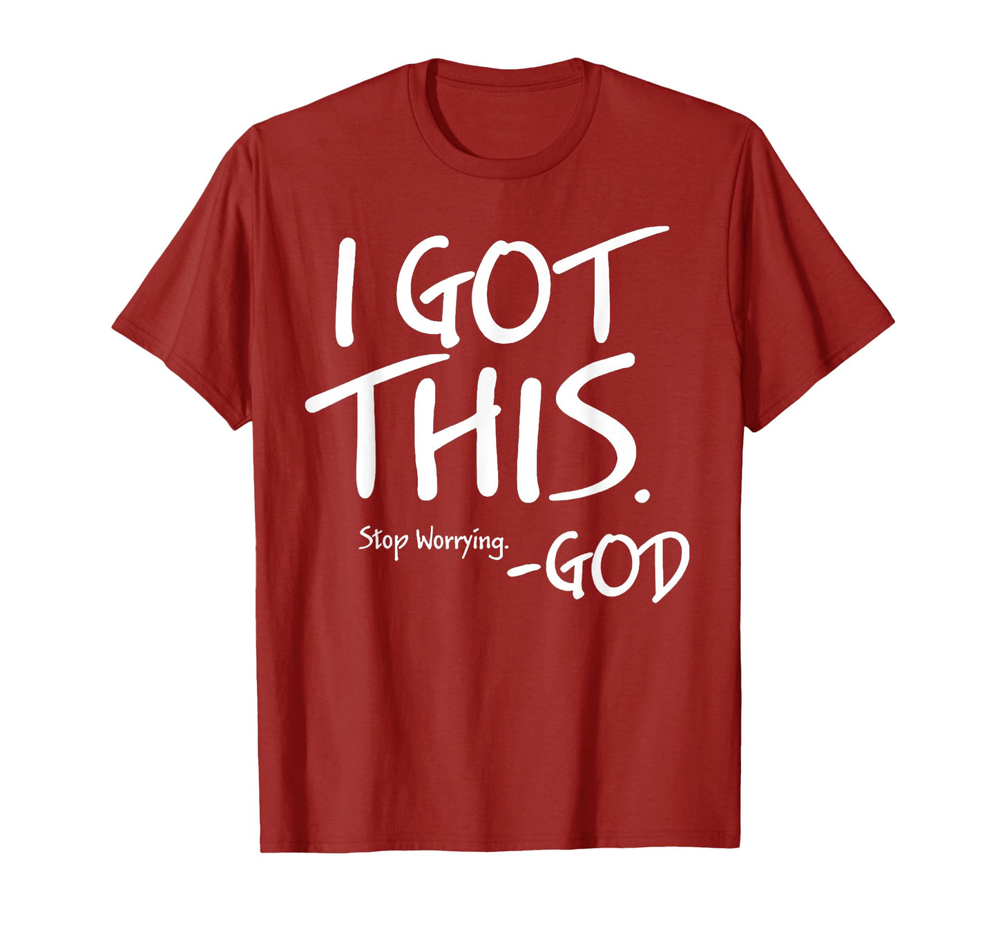 Funny I Got This Stop Worrying God Tee Shirt - Kids Unisex Heather Deep Teal Cotton T-Shirt - Short Sleeve - XS