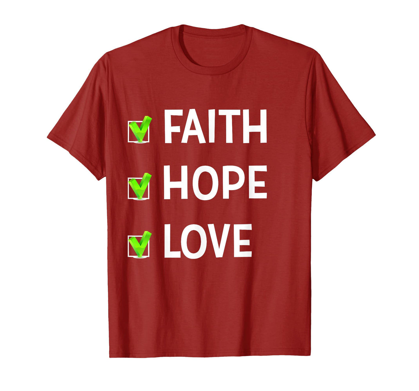 Faith Hope and Love Cute Optimistic Spiritual for Mom Faith T-Shirt