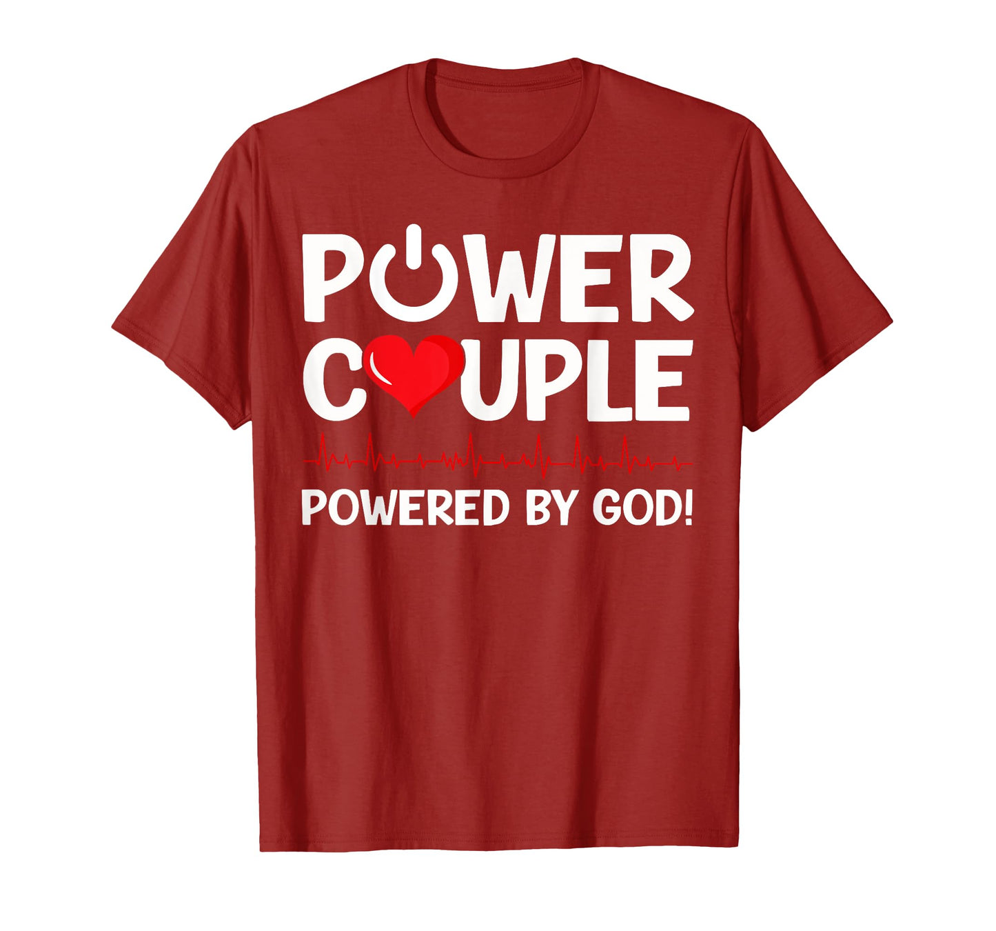 Power Couple Christian Couples Matching Valentines Day T-Shirt
