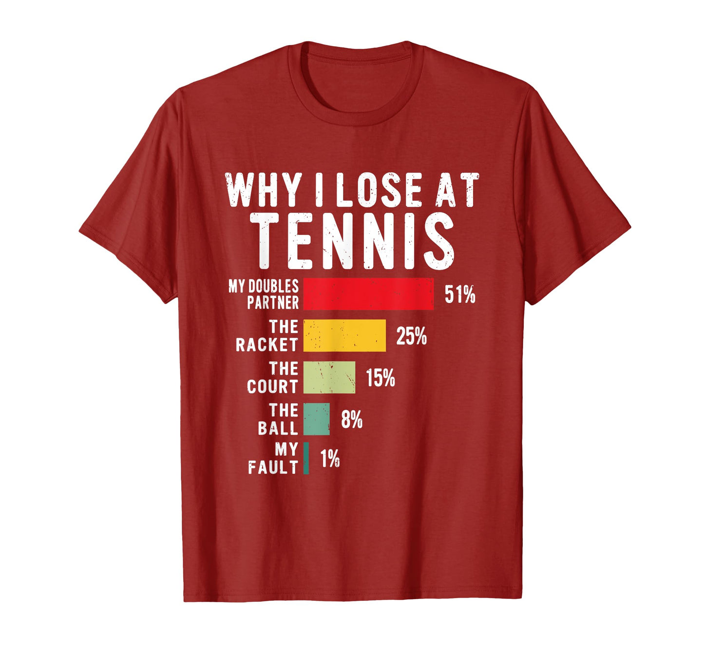 Why I Lose At Tennis Humor Tennis Player Lover Quote T-Shirt