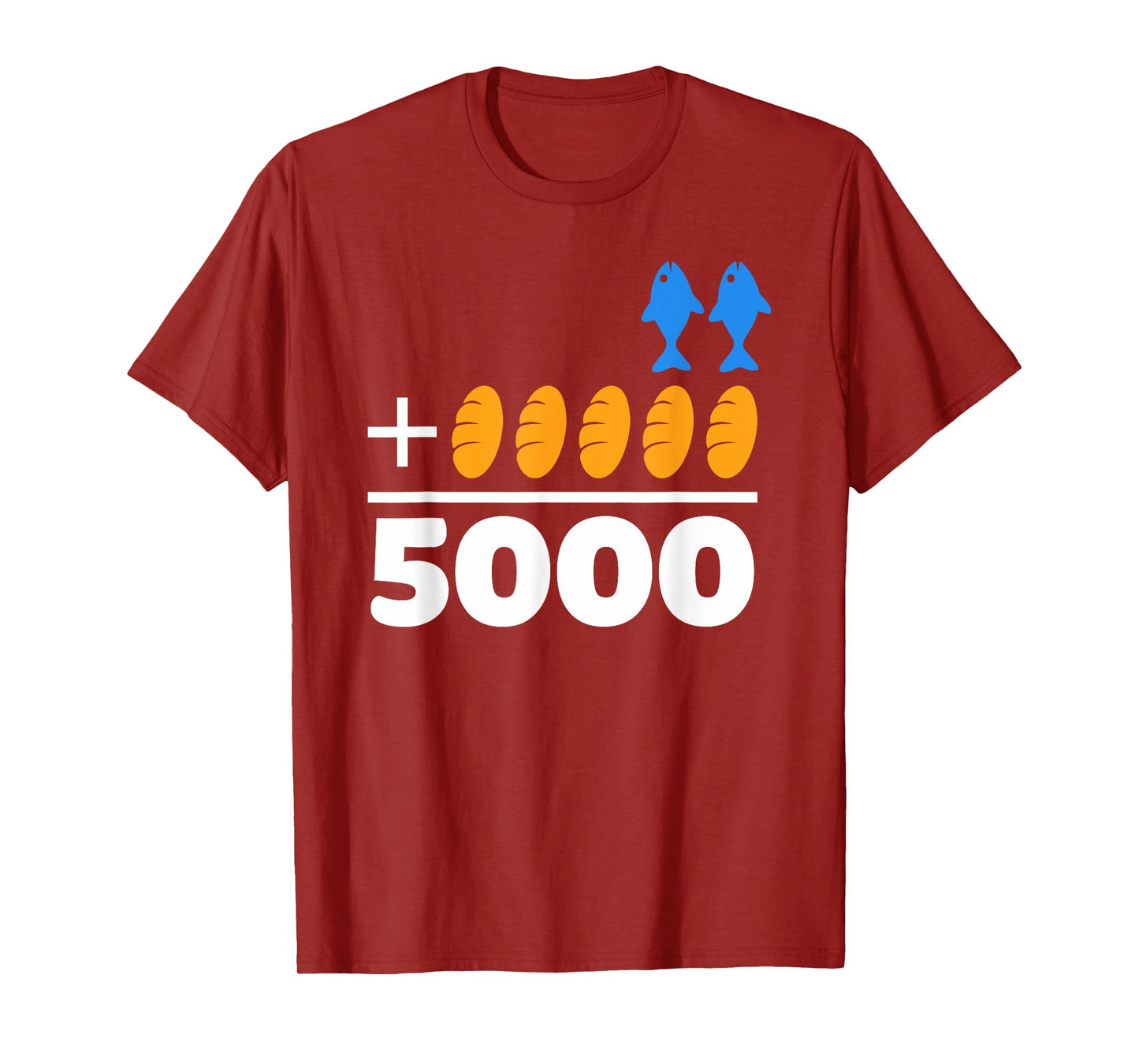 Jesus 2 Fishes 5 Breads 5000 Chosen Against The Current T-Shirt