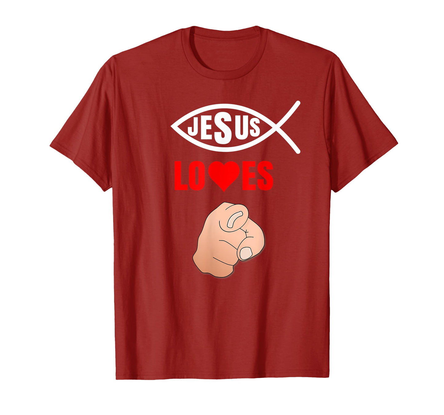 Ichthys Jesus loves you - Christian Ichthus Fish Ichthys4m3 T-Shirt