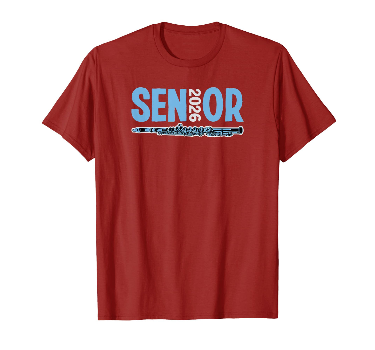2026 Senior Flute Player Band Class Marching Band Graduate T-Shirt