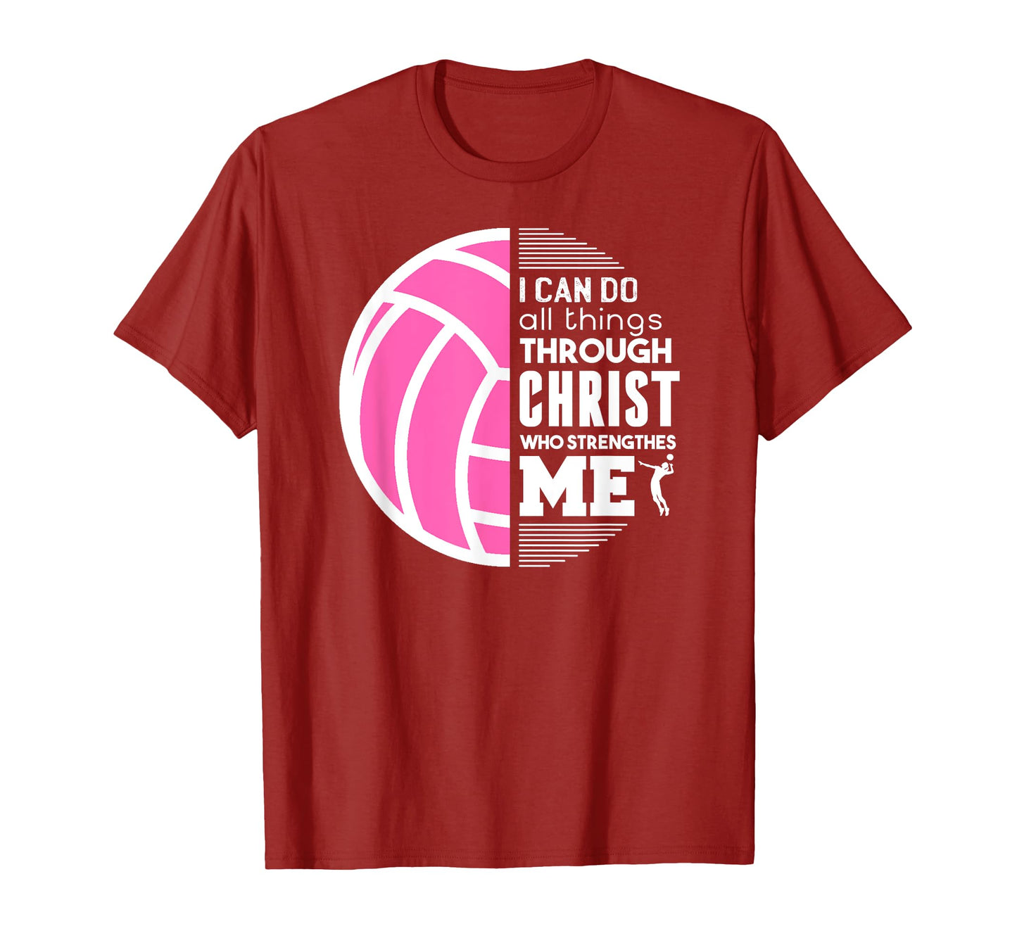 Christian Volleyball I Can Do All Things Philippians Gift T-Shirt