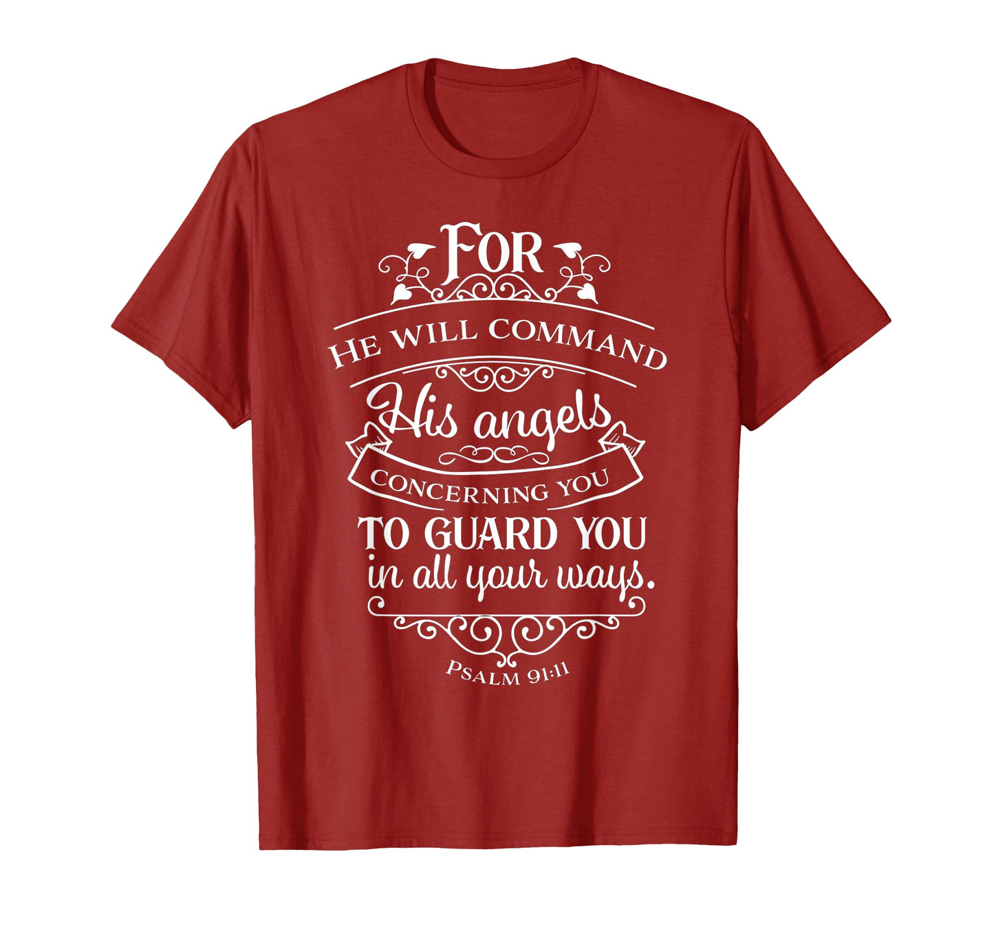 Psalm 91:11 Graphic Bible Verse T Shirt T-Shirt