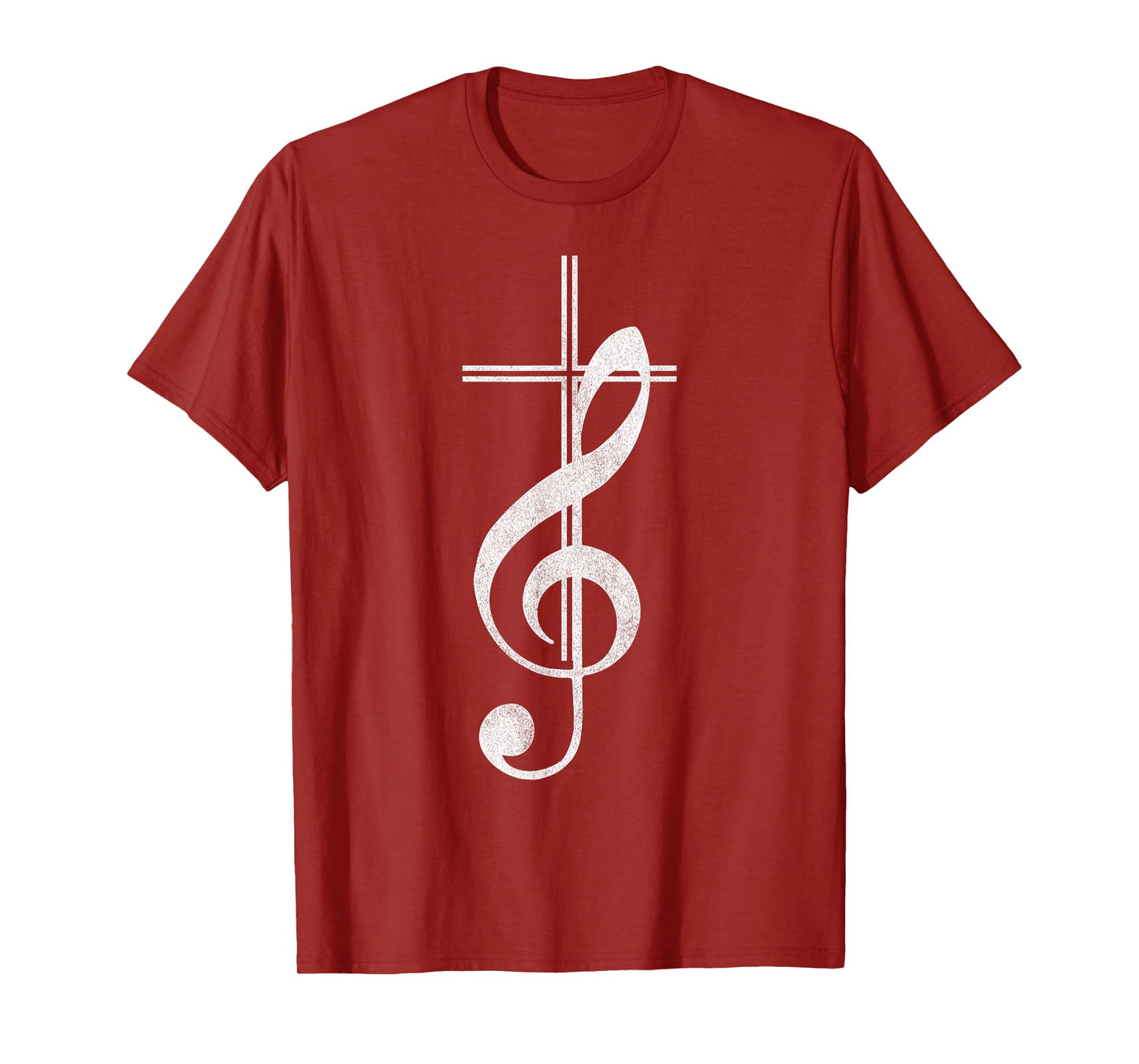 Cross Treble Clef Music Jesus Christianity Faith Religious T-Shirt