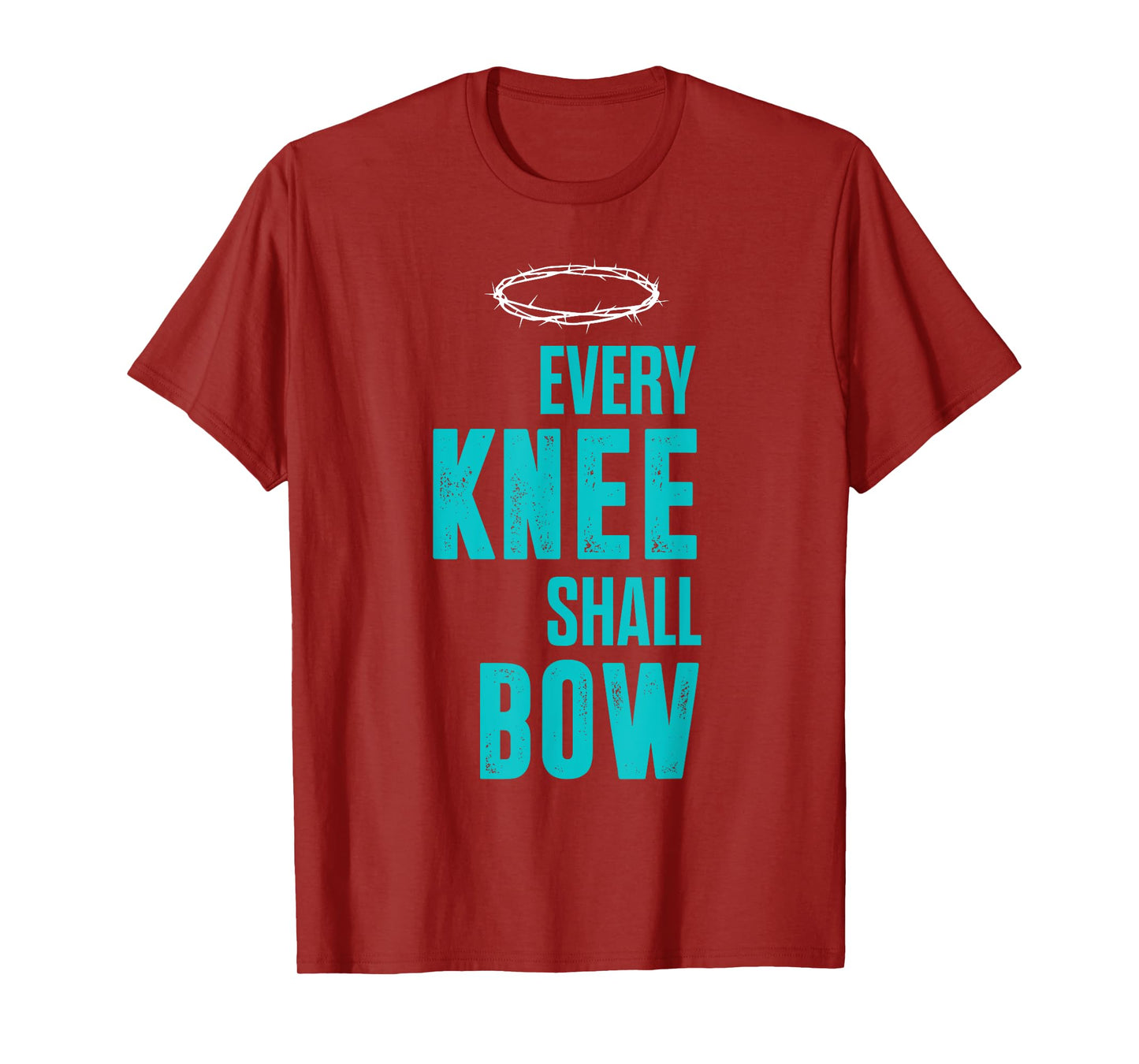 Christian Every Knee Shall Bow Romans Bible Verse T-Shirt