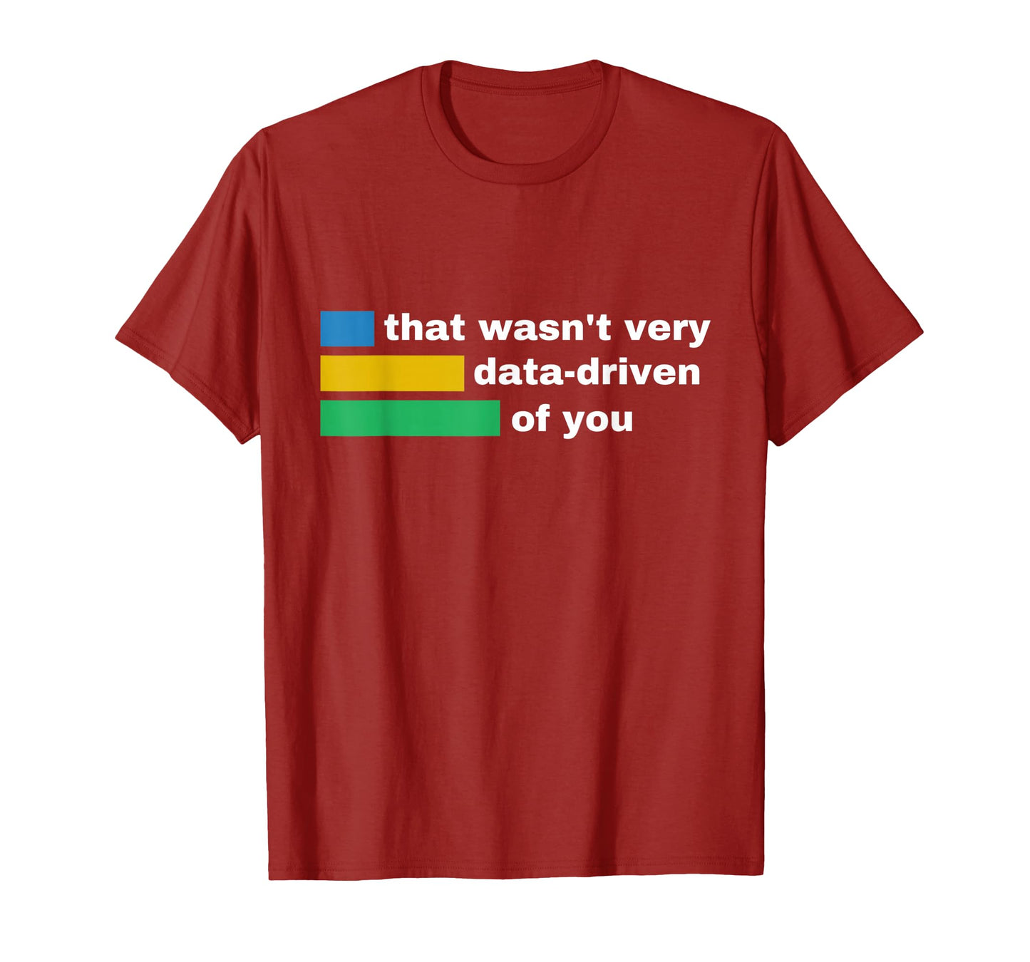 That Wasn't Very Data Driven of You Funny Data Analyst Geek T-Shirt