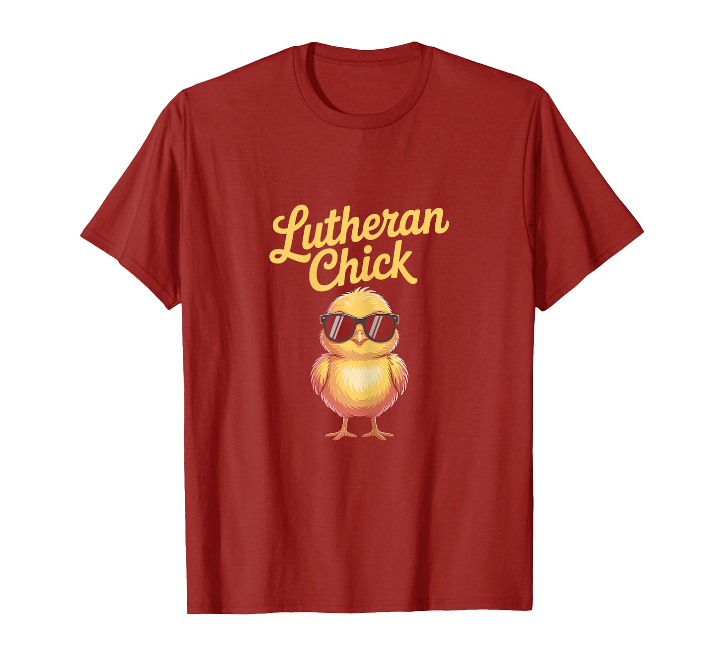 Lutheran Chick Funny Christian Church Religious Faith T-Shirt
