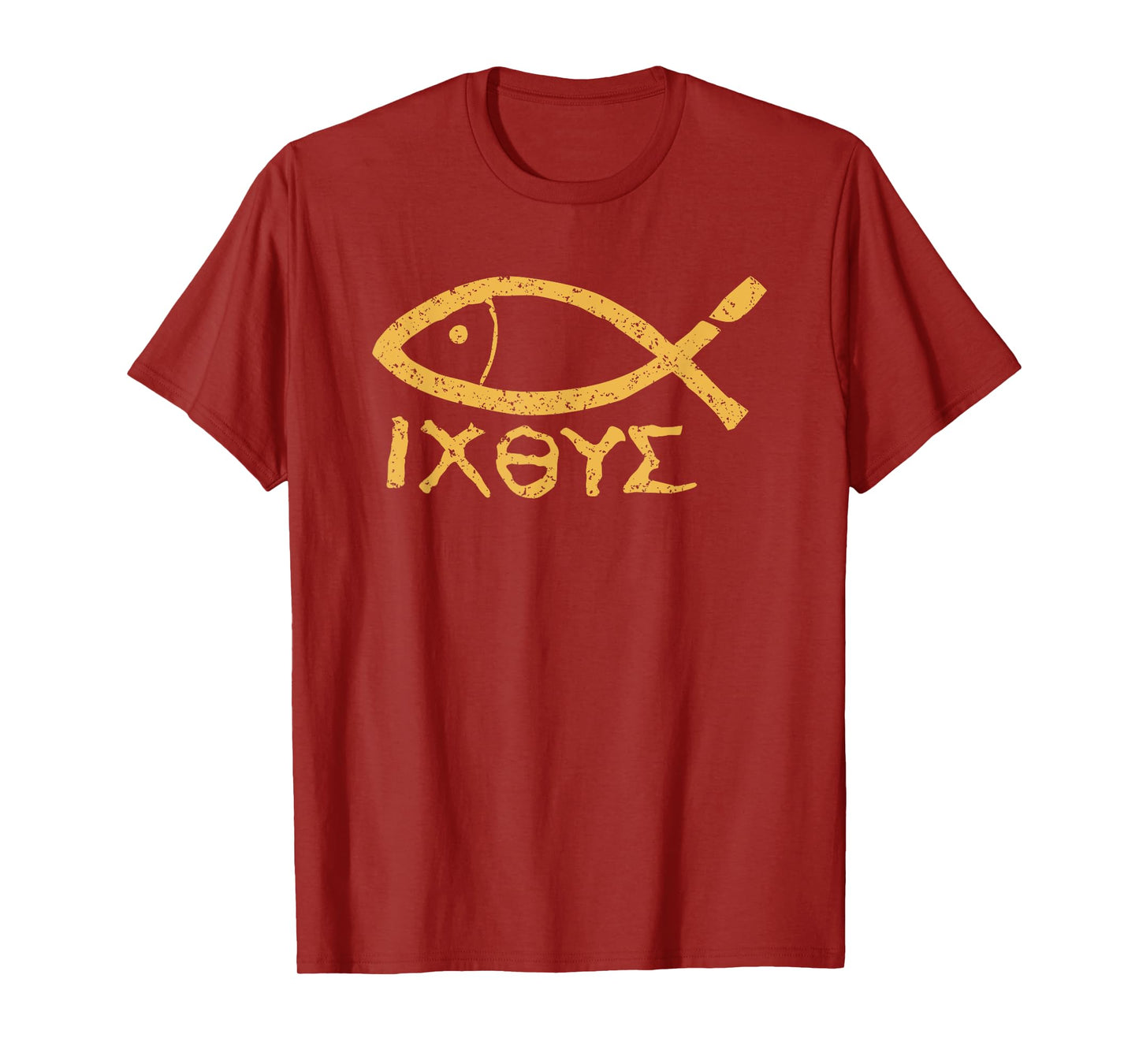 Ichthys Jesus Christ Son of God Savior Ancient Fish Symbol T-Shirt