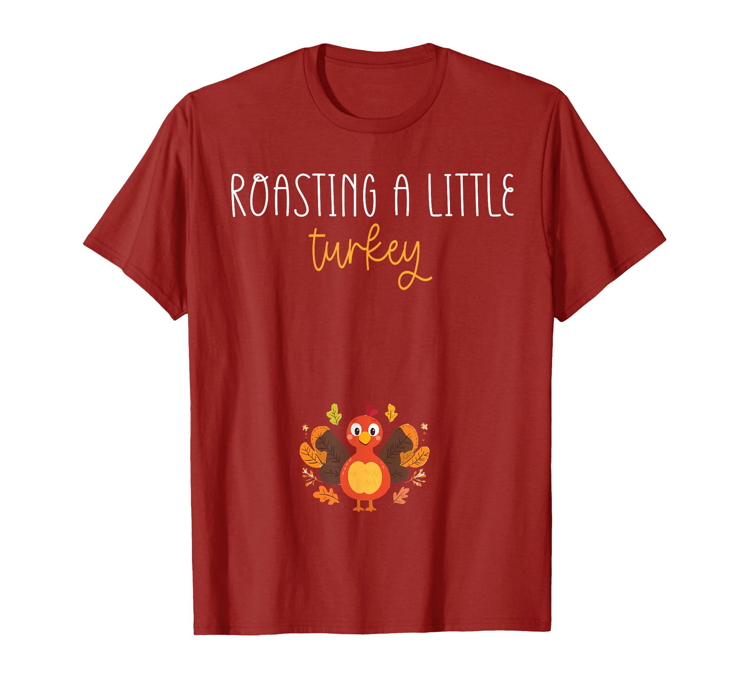 Vintage Growing A Little Turkey Thanksgiving Pregnancy T-Shirt