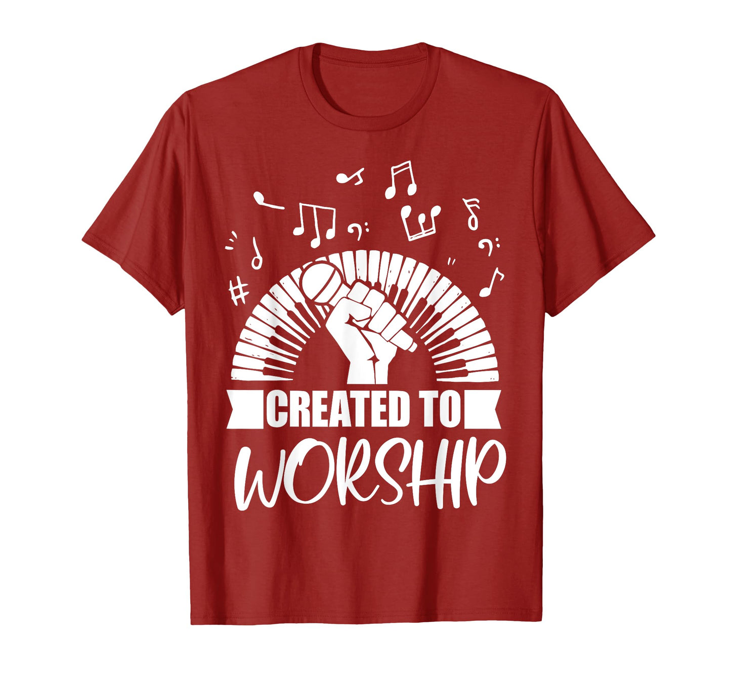 Christian Piano Player Created To Worship Gift For Pianist T-Shirt