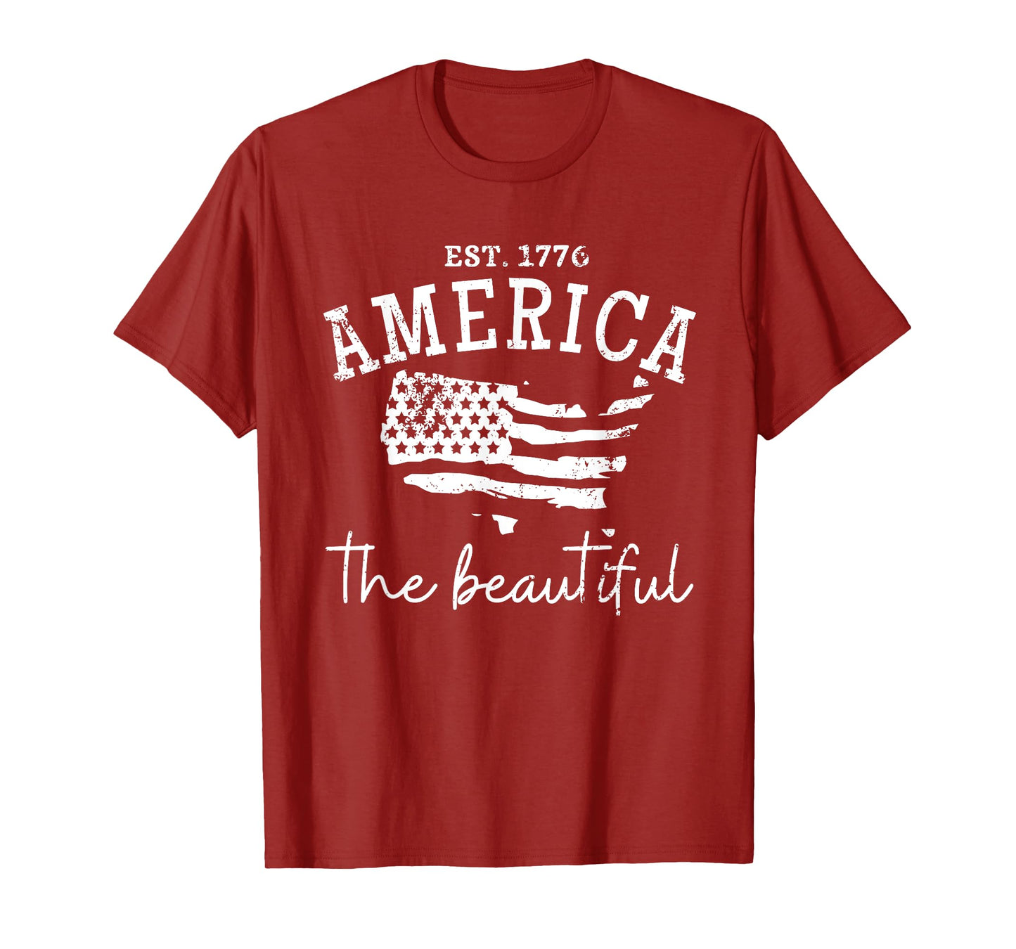 America The Beautiful Patriotic 4th Of July Independen Day T-Shirt
