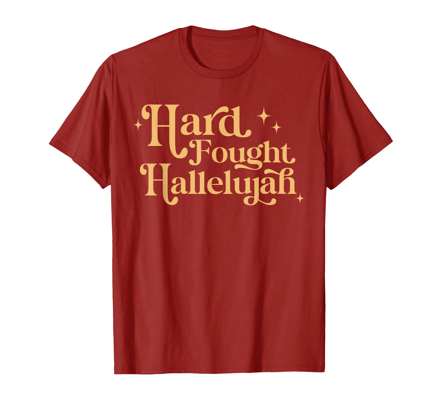 Retro Hard Fought Hallelujah Christian T-Shirt