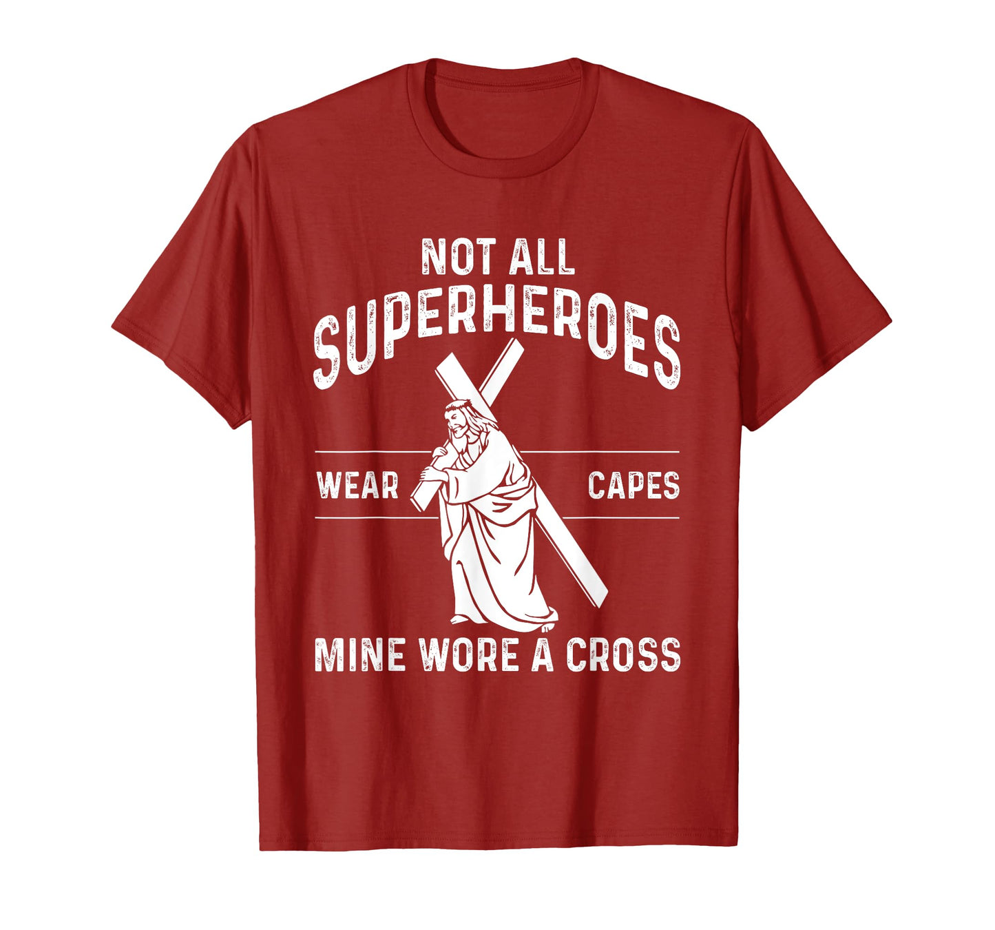 Funny Jesus Superhero Design Men Women Jesus Christ Cross T-Shirt