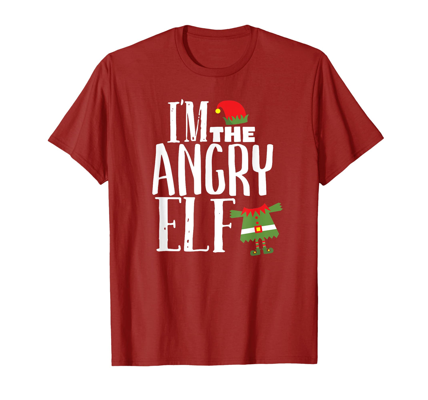 I'm The Angry Elf Matching Family Group Christmas Costume T-Shirt