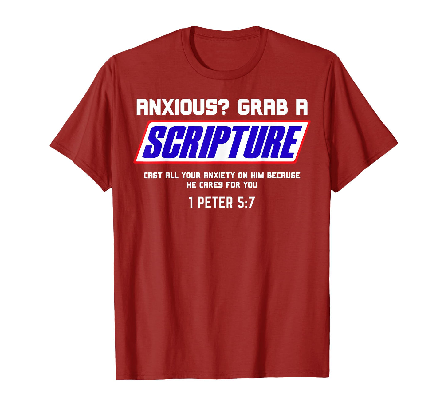 Anxious? Grab Scripture Christian Mental Health Bible Verse T-Shirt