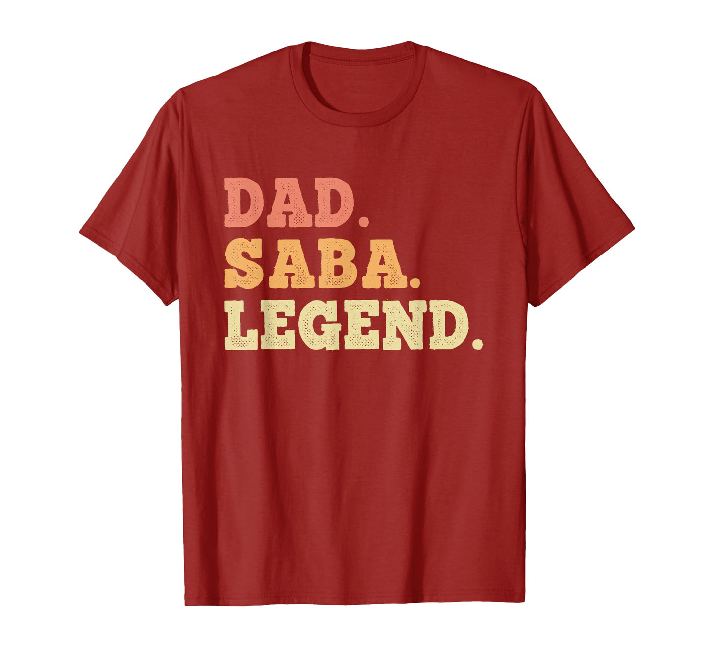 Dad Saba Legend Retro Vintage Funny Legendary T-Shirt