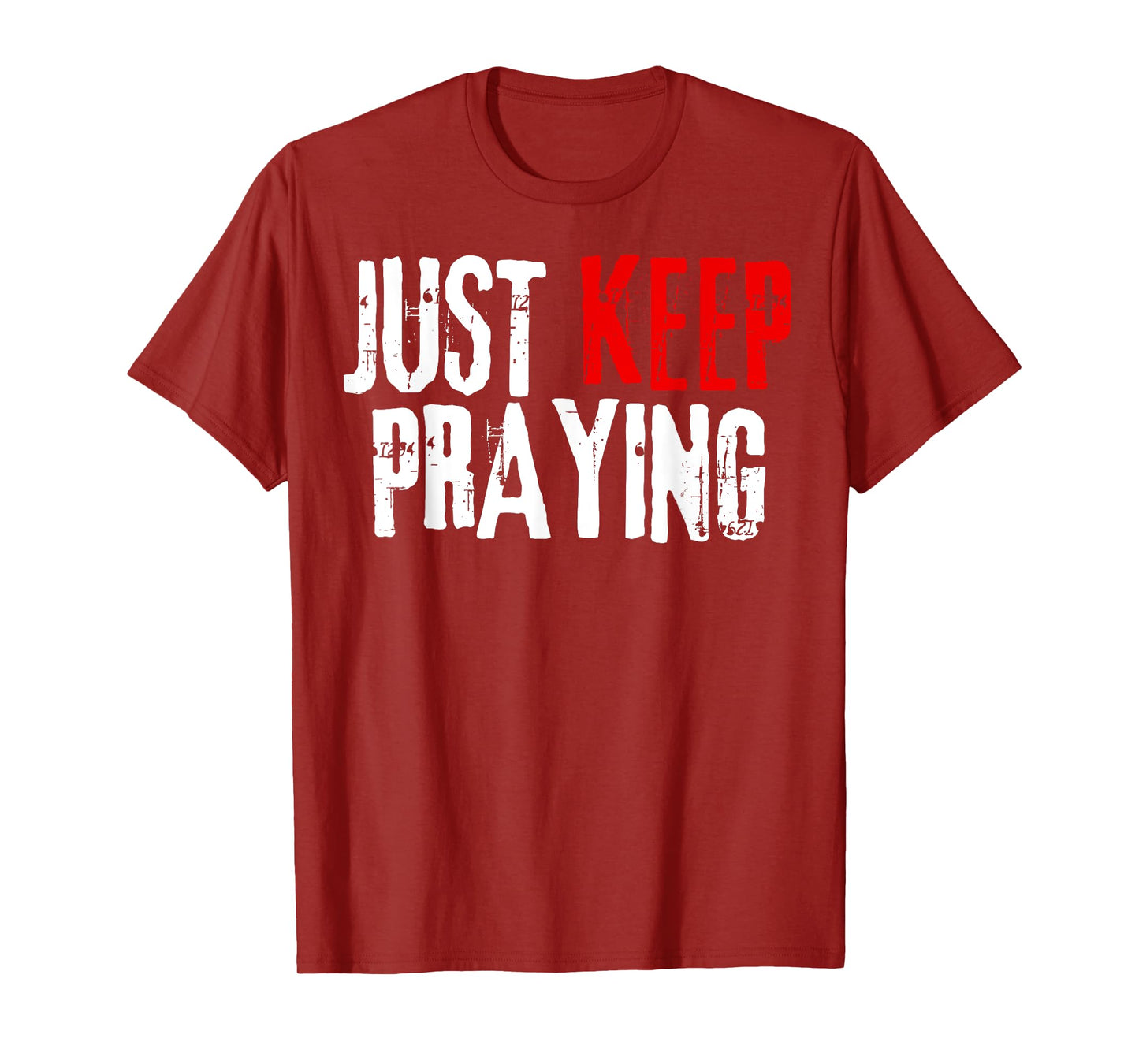 Just Keep Praying Hands Prayer Religious Christian Praying T-Shirt