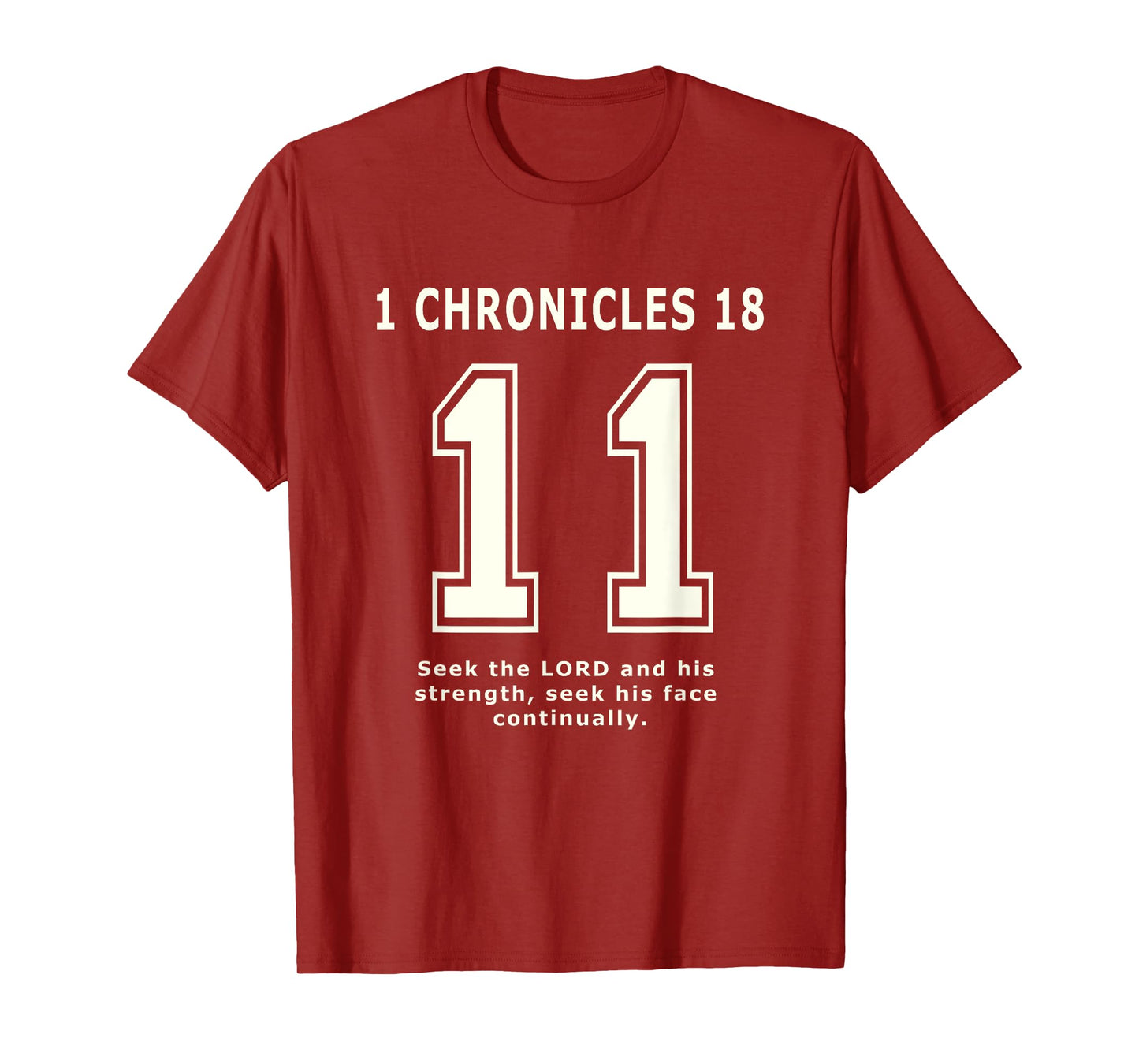 1 Chronicles 11 Team Sports Bible Verse Christian Jersey T-Shirt