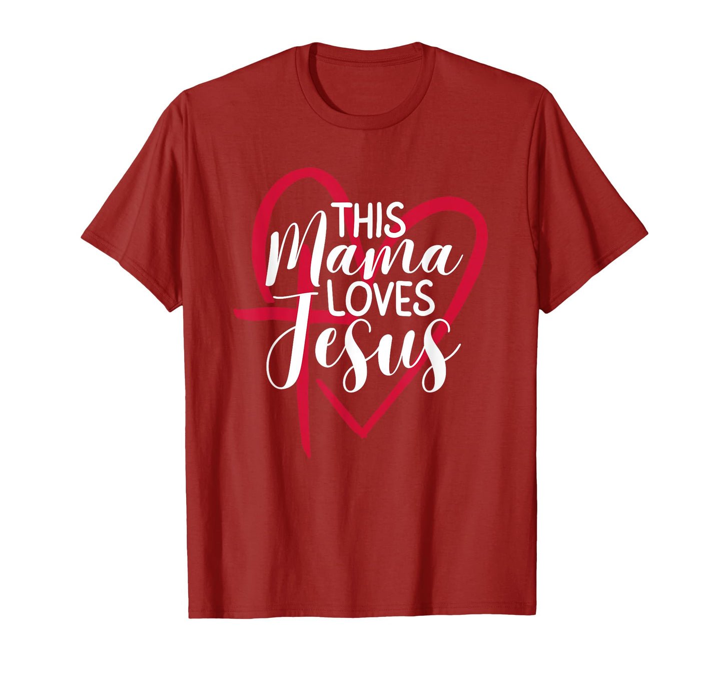 This Mama Loves Jesus Christian Praying Mom Women T-Shirt