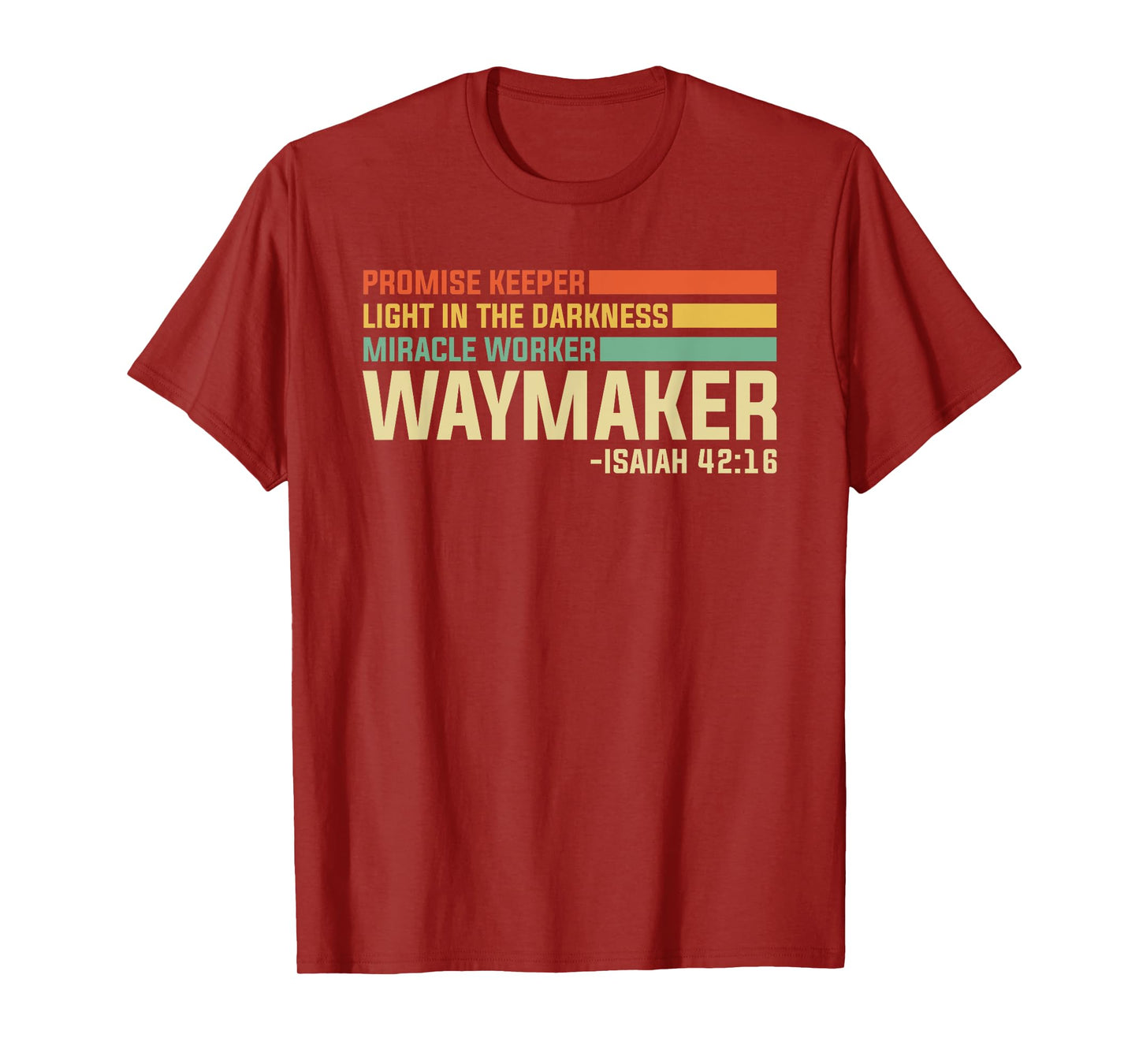 Waymaker Promise Keeper Christian Bible Verse Retro Vintage T-Shirt