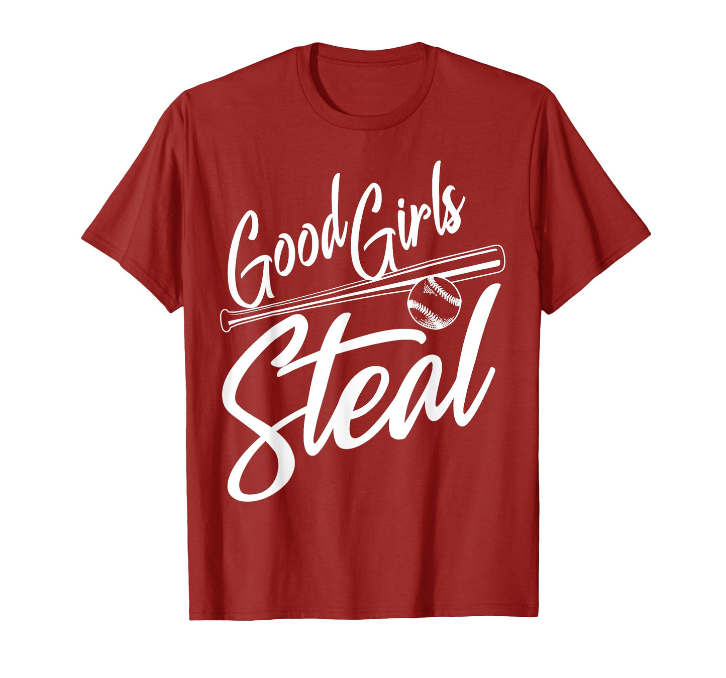 Softball Art For Women Good Girls Steal Baseball Pitcher T-Shirt
