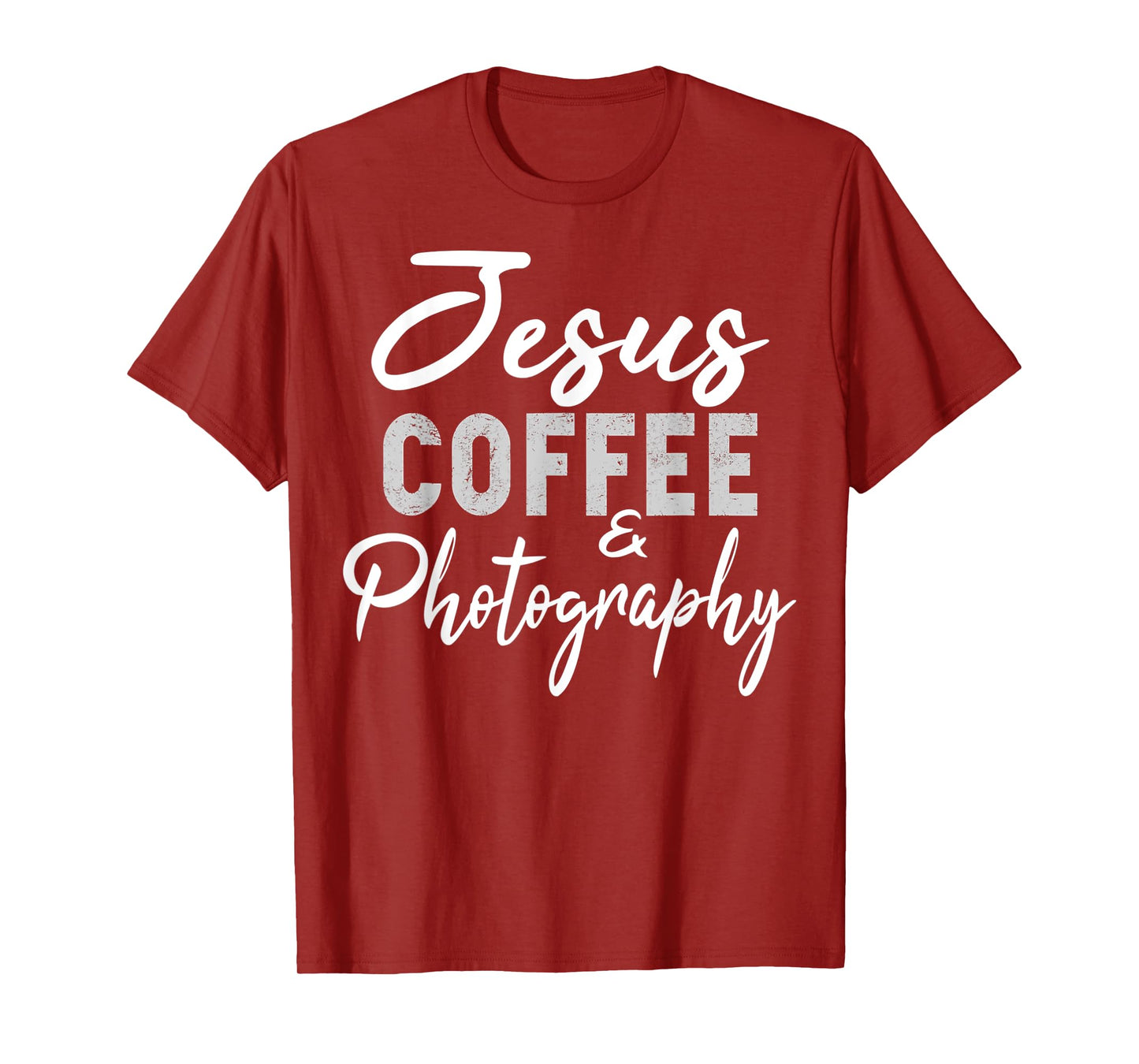 Jesus Coffee and Photography Funny Photographer Camera T-Shirt