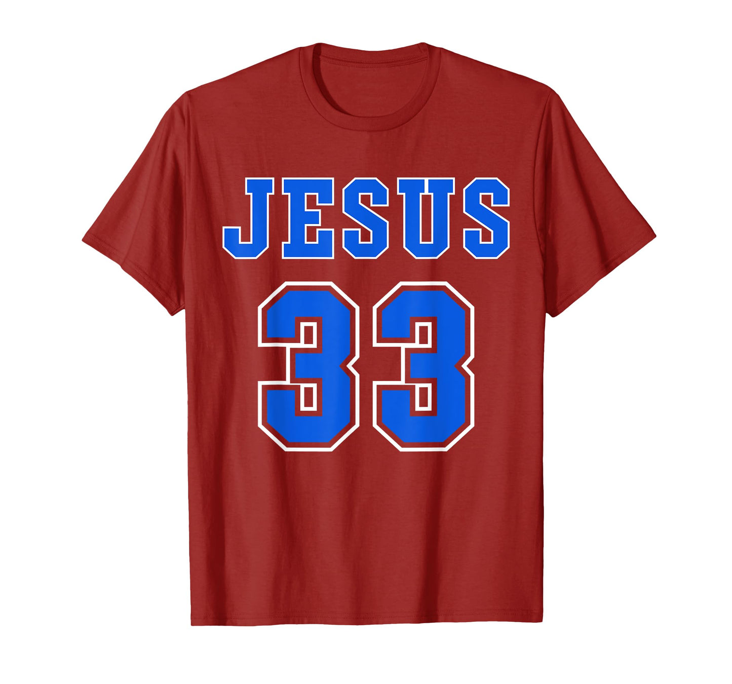 Jesus 33 Blue Design T-Shirt