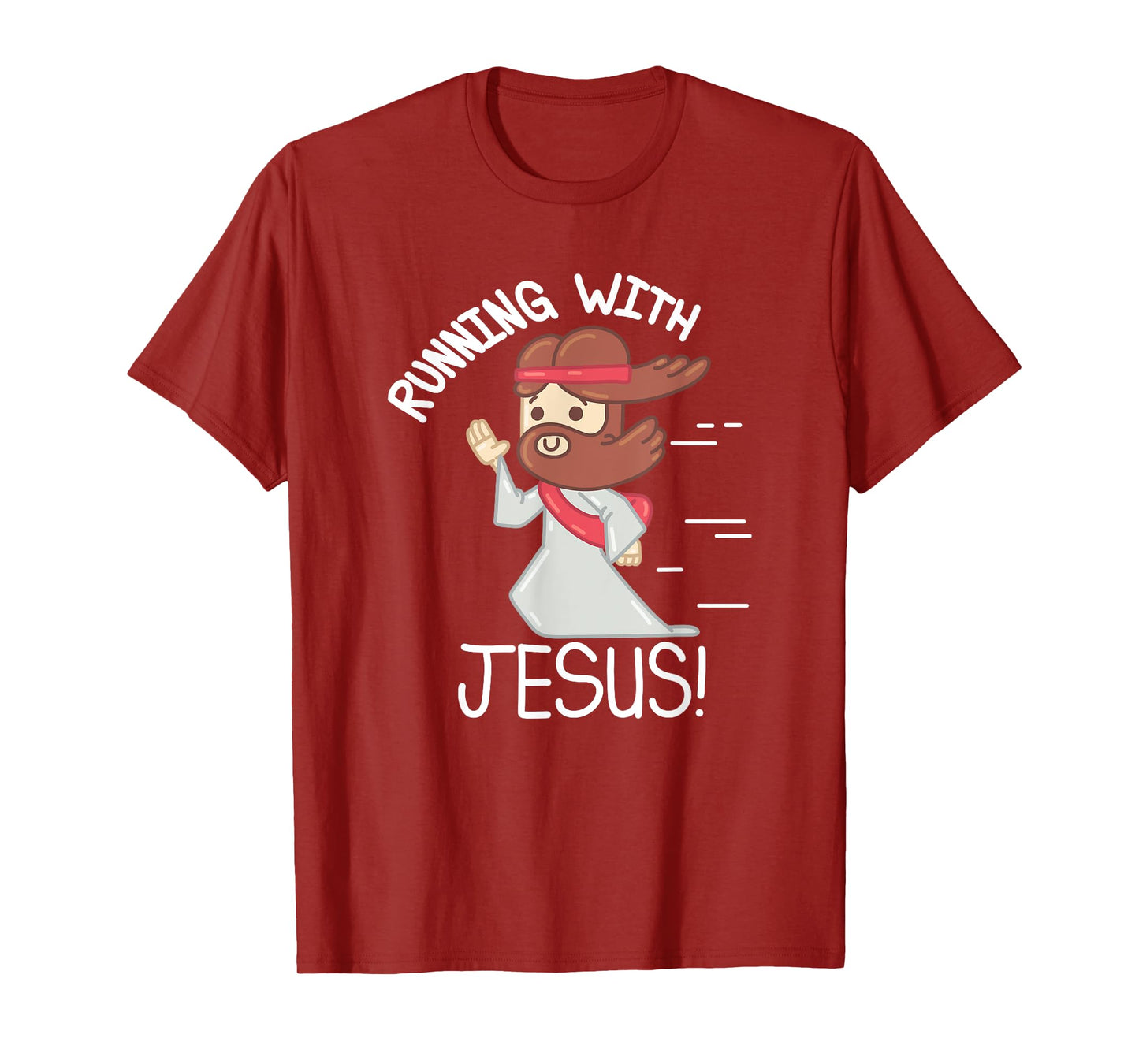 Running With Jesus Christian Faith Runner And Jogging T-Shirt