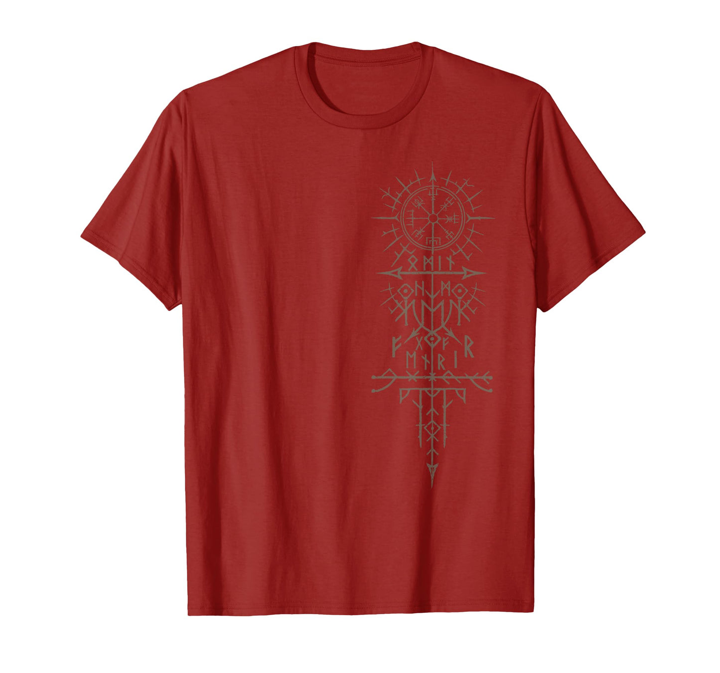Walhalla Odin Fenrir Runes Nordic Compass Viking T-Shirt