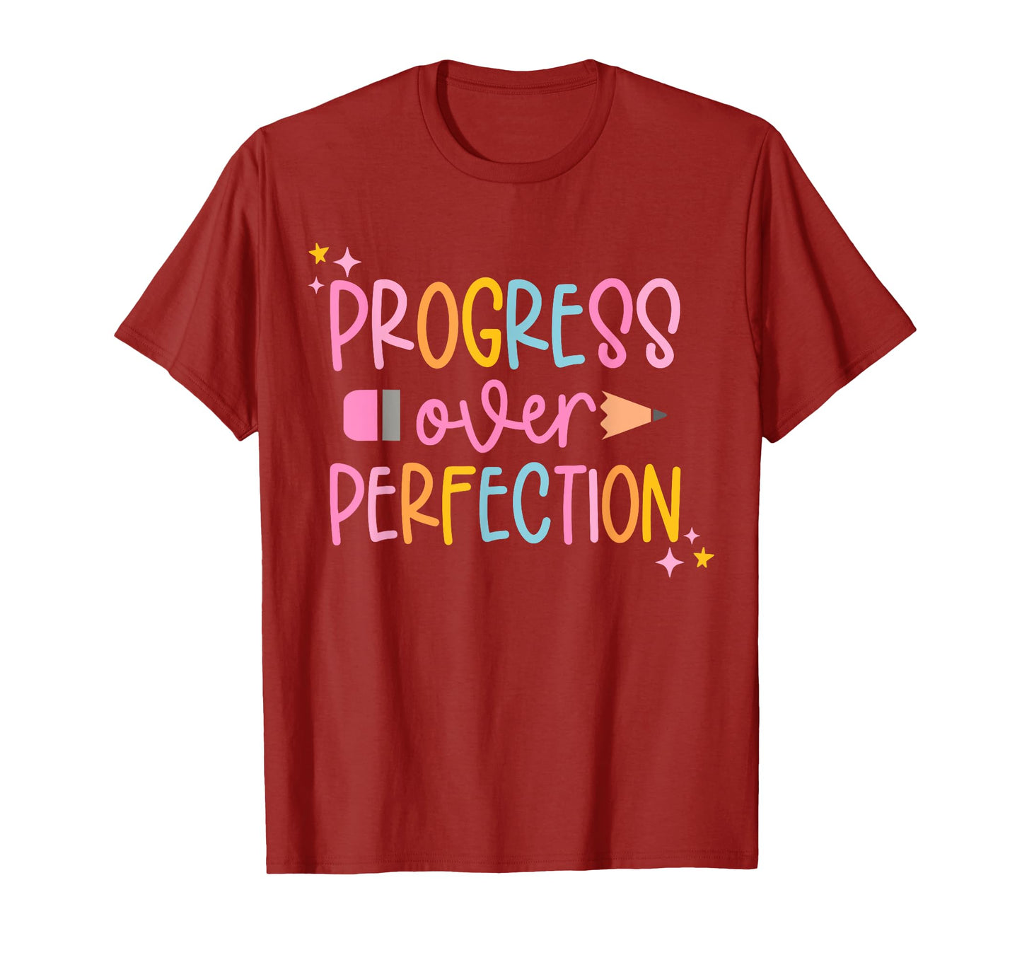 Progress Over Perfection Motivational Back to School Teacher T-Shirt