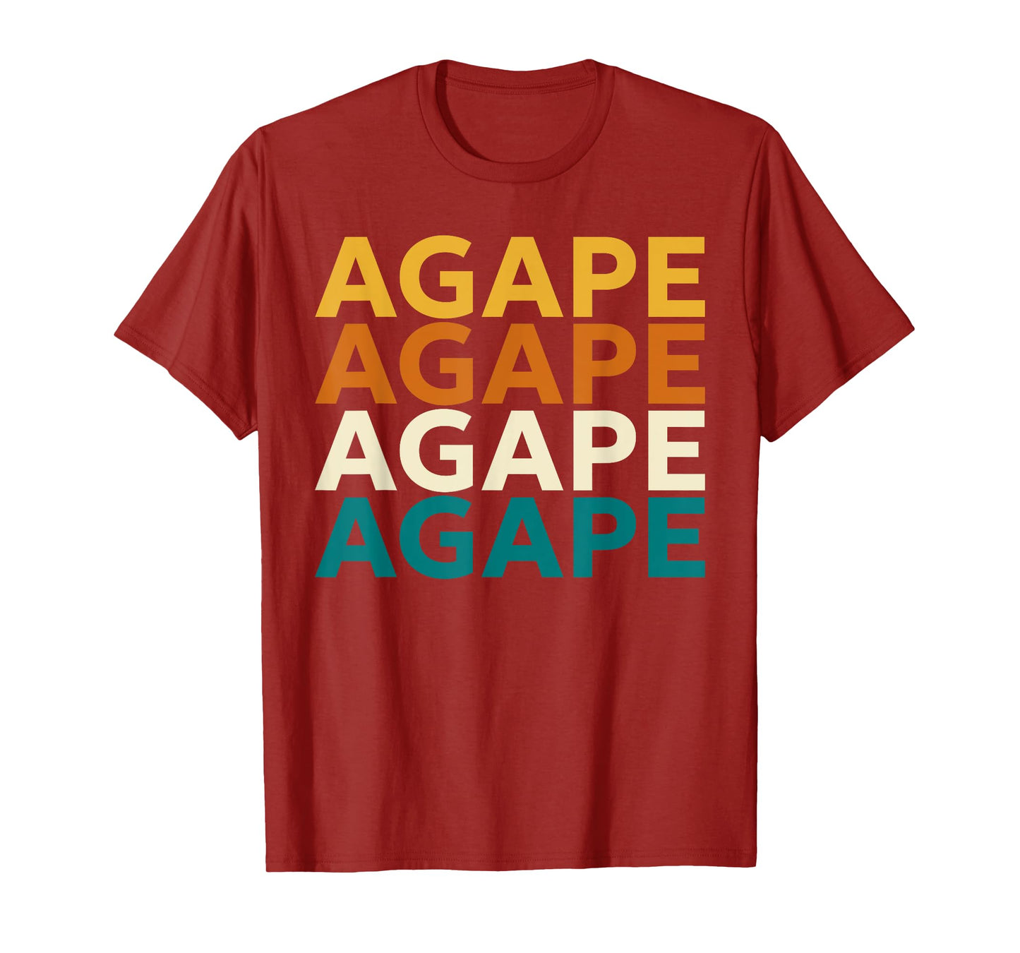 Agape Christian Unconditional Love Retro Repeating Design T-Shirt