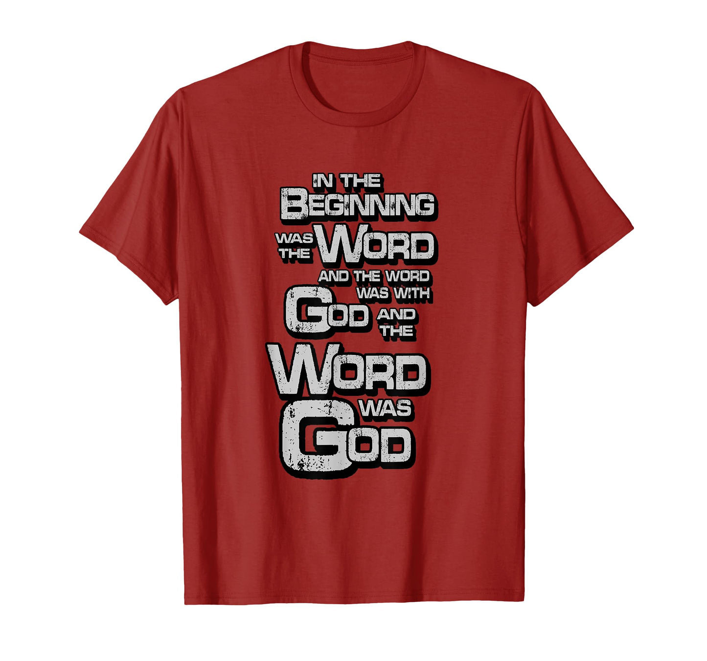 John 1:1 In the Beginning was the Word, Bible Verse T-Shirt