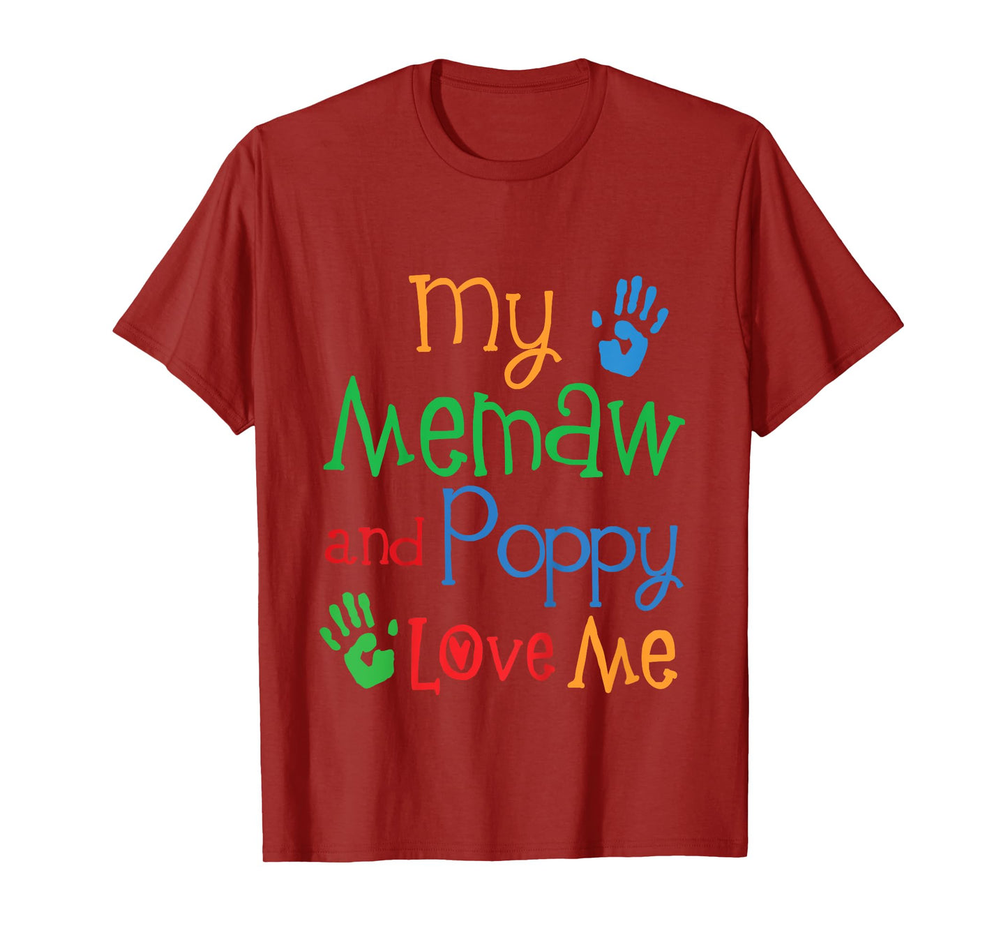 Kids My Memaw And Poppy Love Me Grandkids T-Shirt