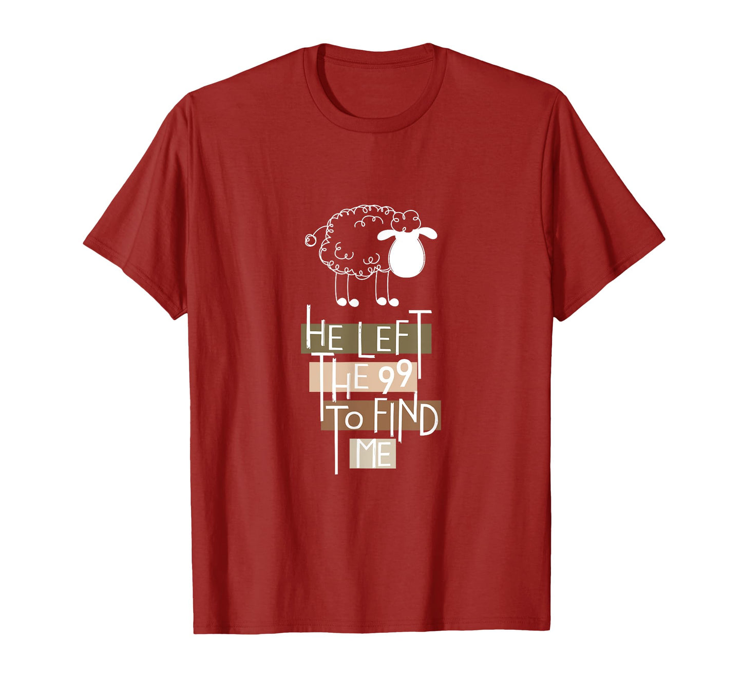 Funny Sheep Vintage Adult Kids He Left The 99 To Find Me T-Shirt