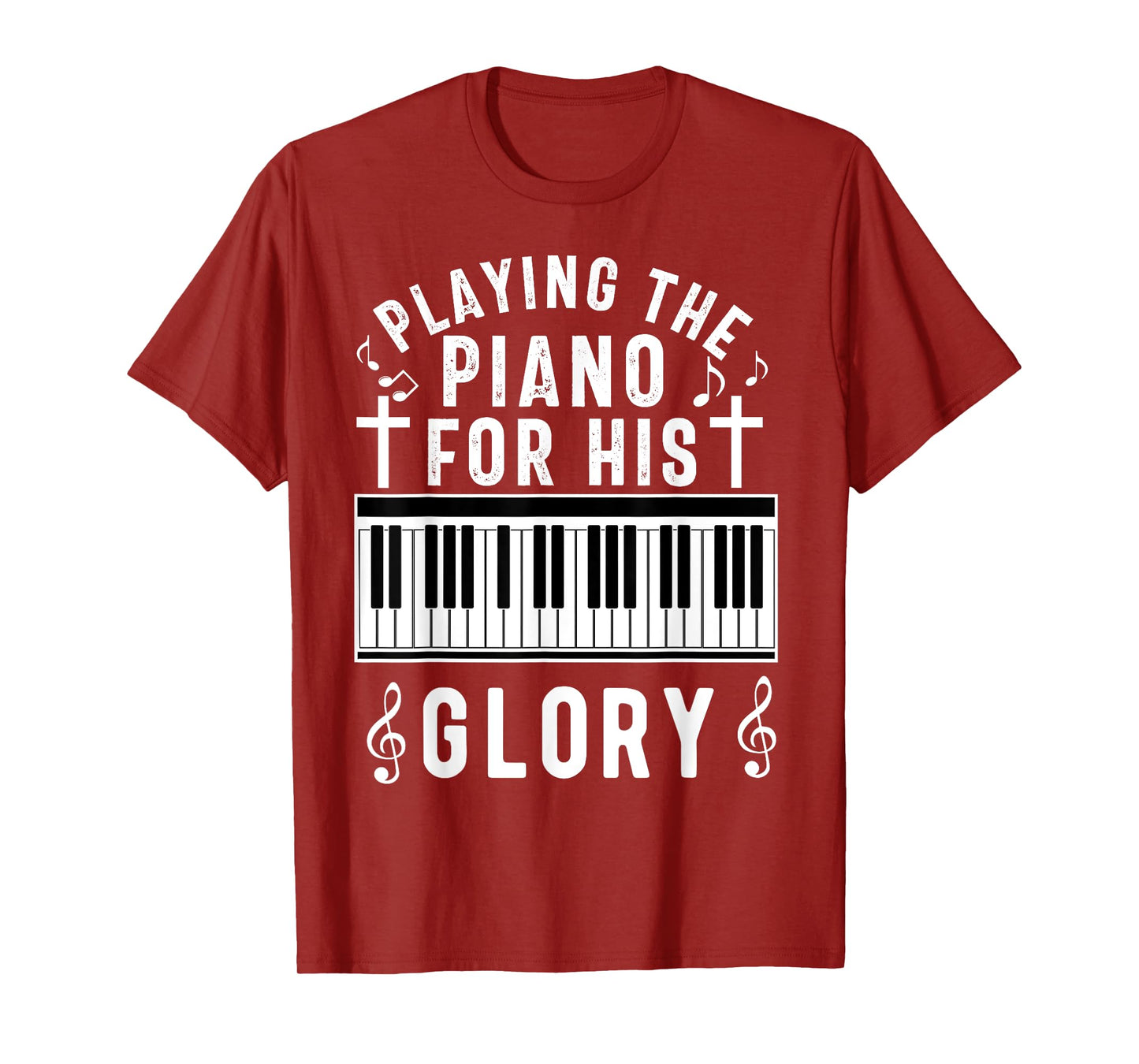 Christian Pianist Jesus Piano Player Musician Worship Lover T-Shirt