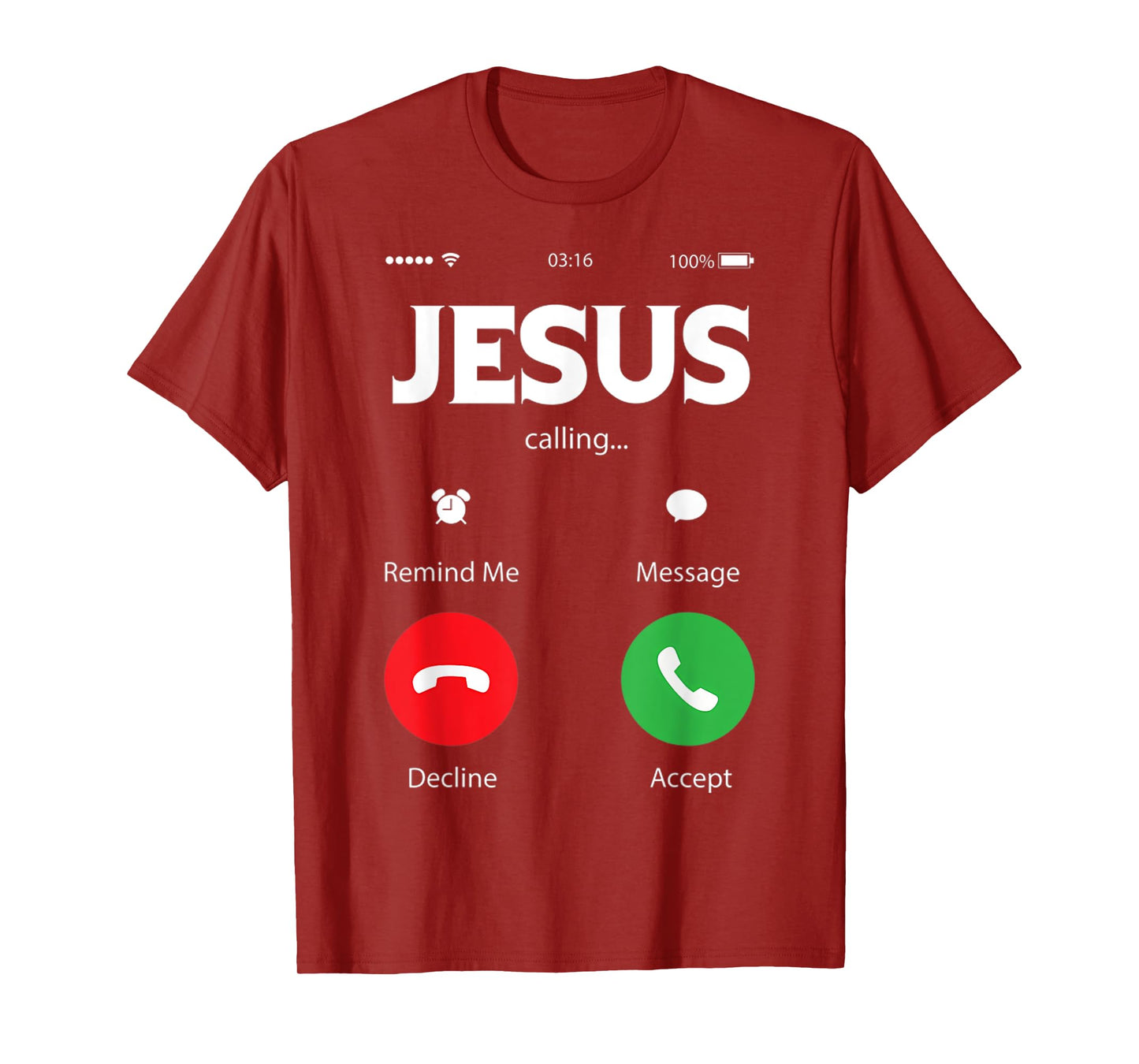 Funny Jesus is Calling God Christian Christianity Church T-Shirt