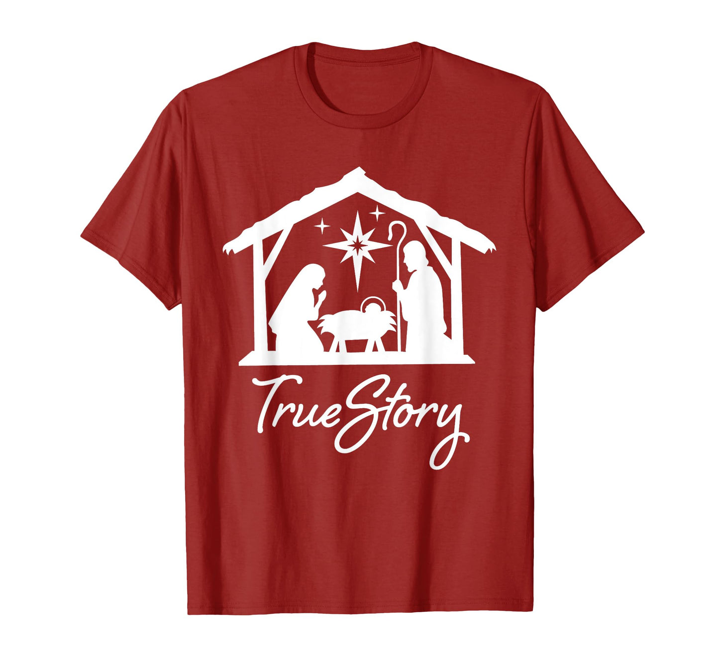 Christian Religious Christmas Nativity Scene True Story T-Shirt