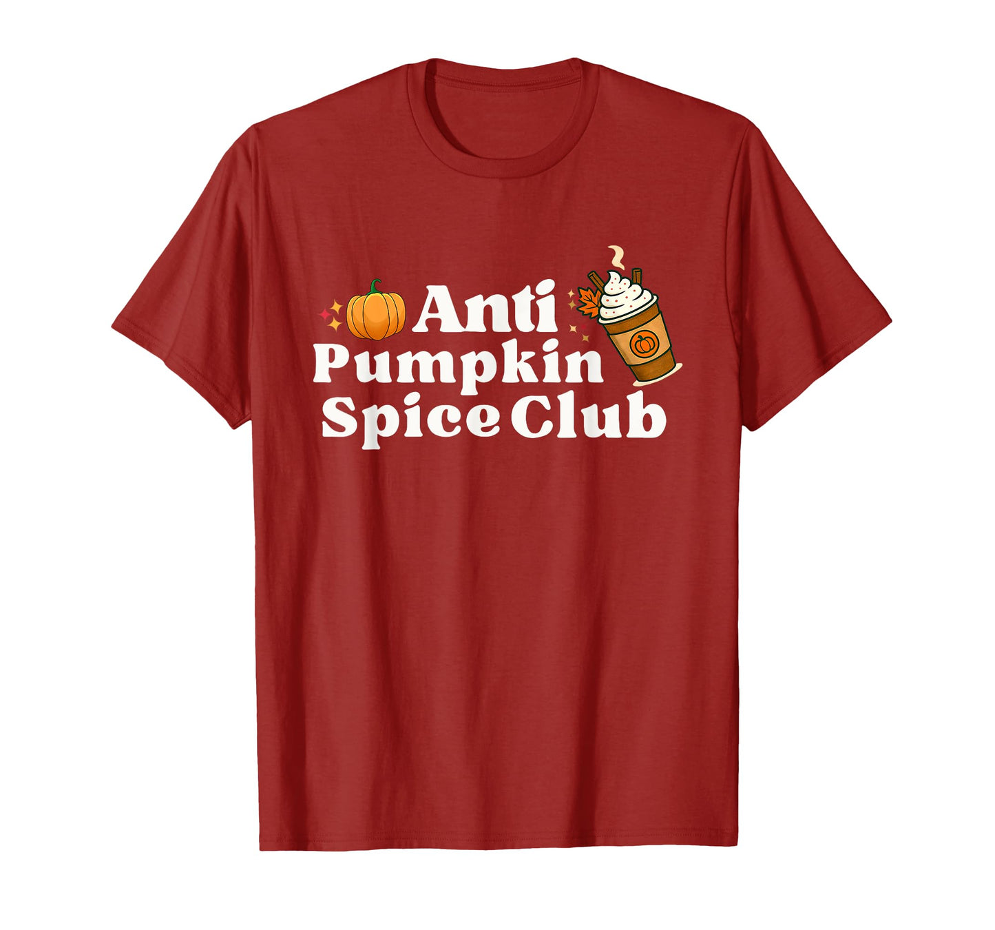 Anti Pumpkin Spice Club Groovy Design T-Shirt