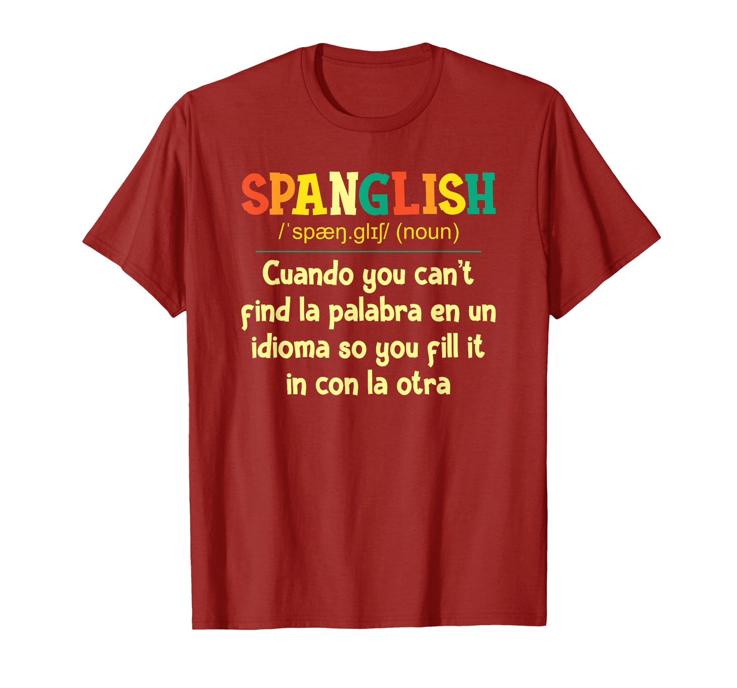 Spanglish Mexico Mexican Spanish Teacher T-Shirt
