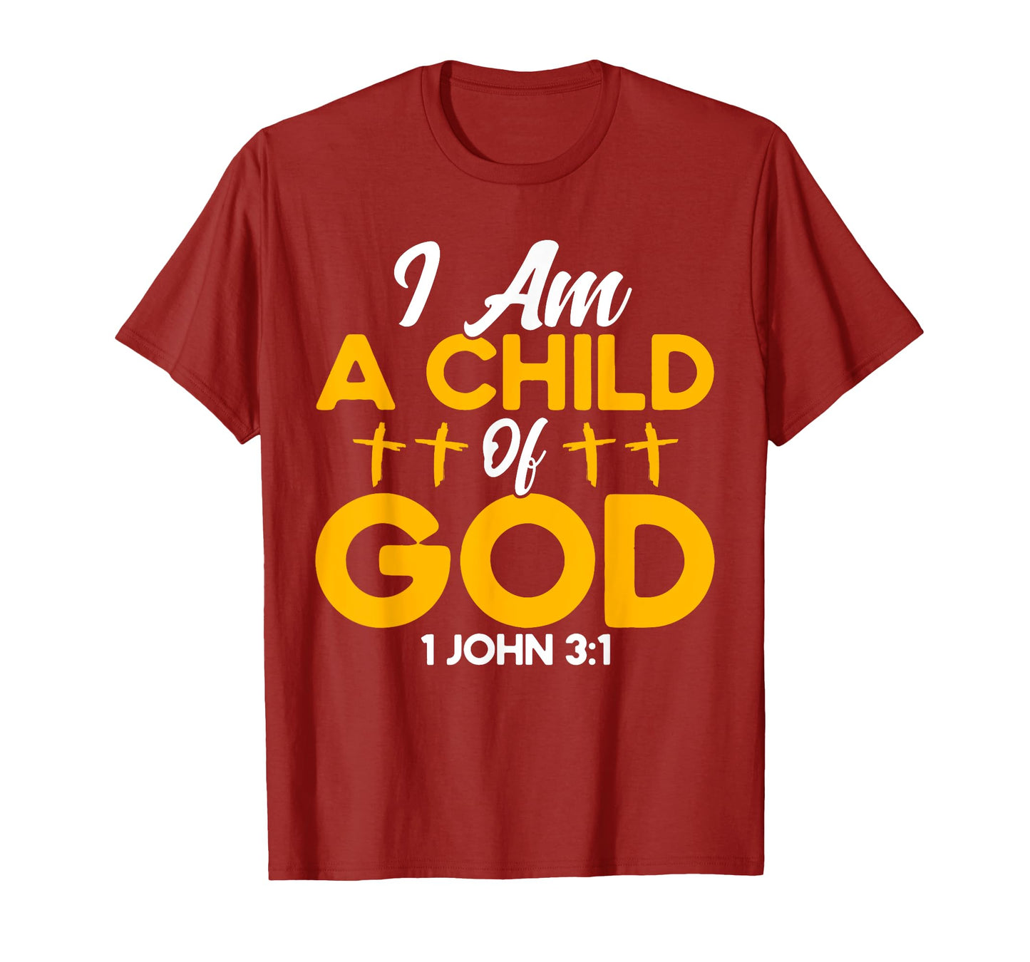 Christian Bible Verse John 3:1 Child Of God Cross T-Shirt