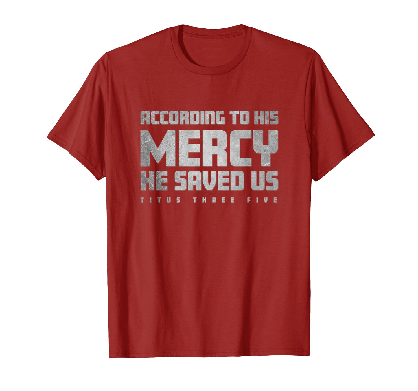 TITUS 3:5 Religious Christian Bible Verse Tee T Shirt