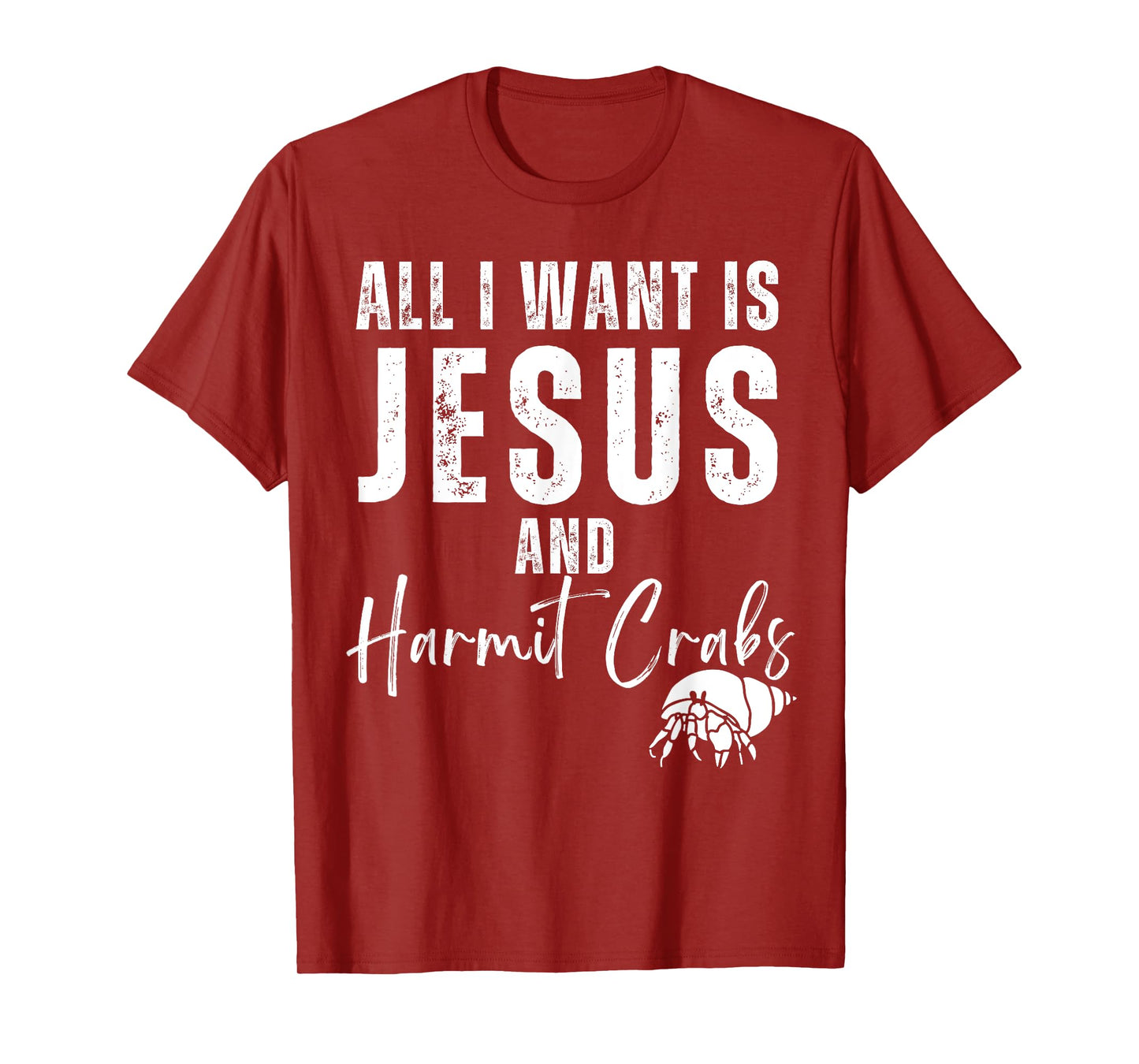 All I Want Is Jesus And Hermit Crabs Christian Humor Funny T-Shirt