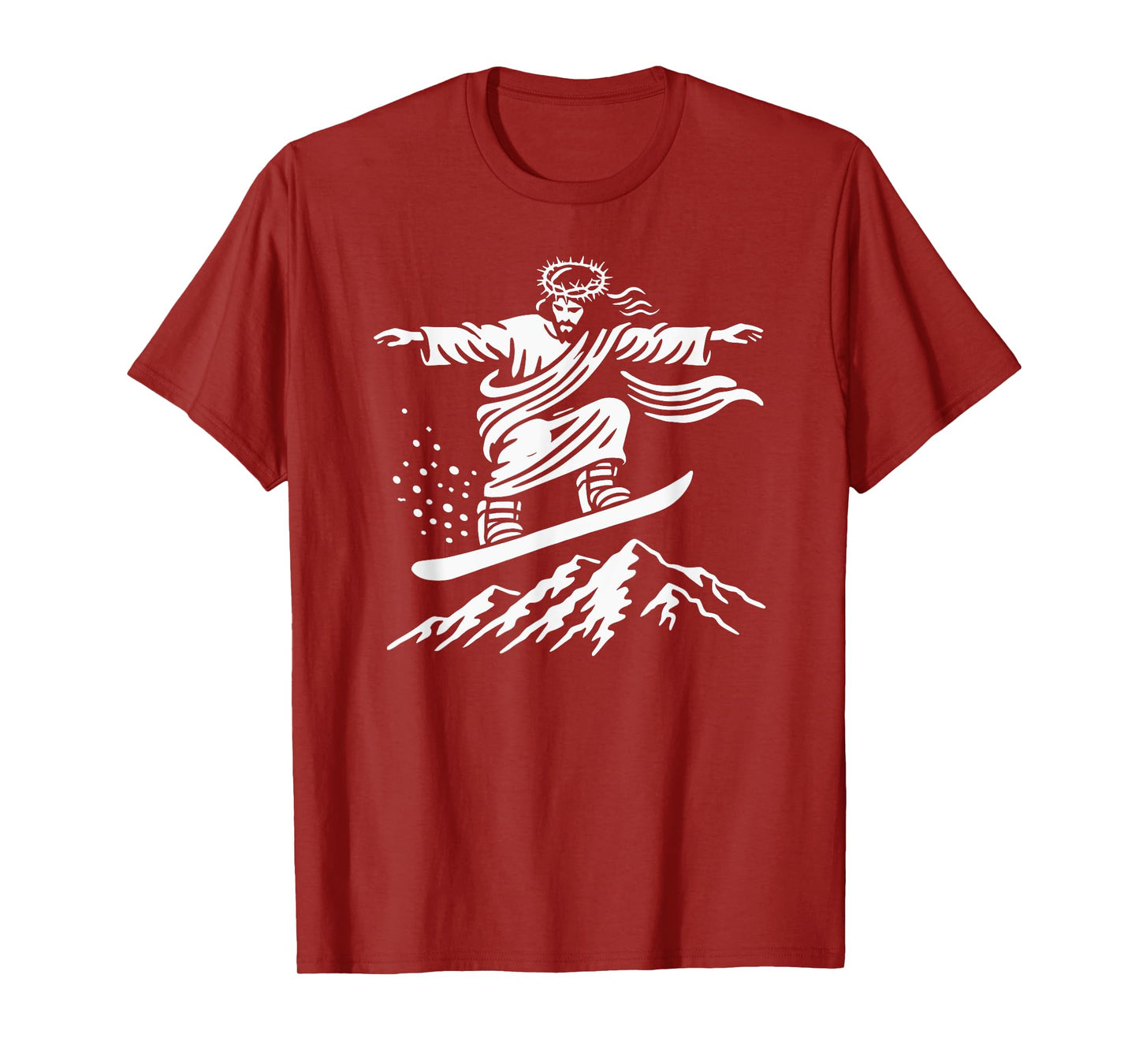 Snowboard jesus christ snowboarding fun ski snow christian T-Shirt