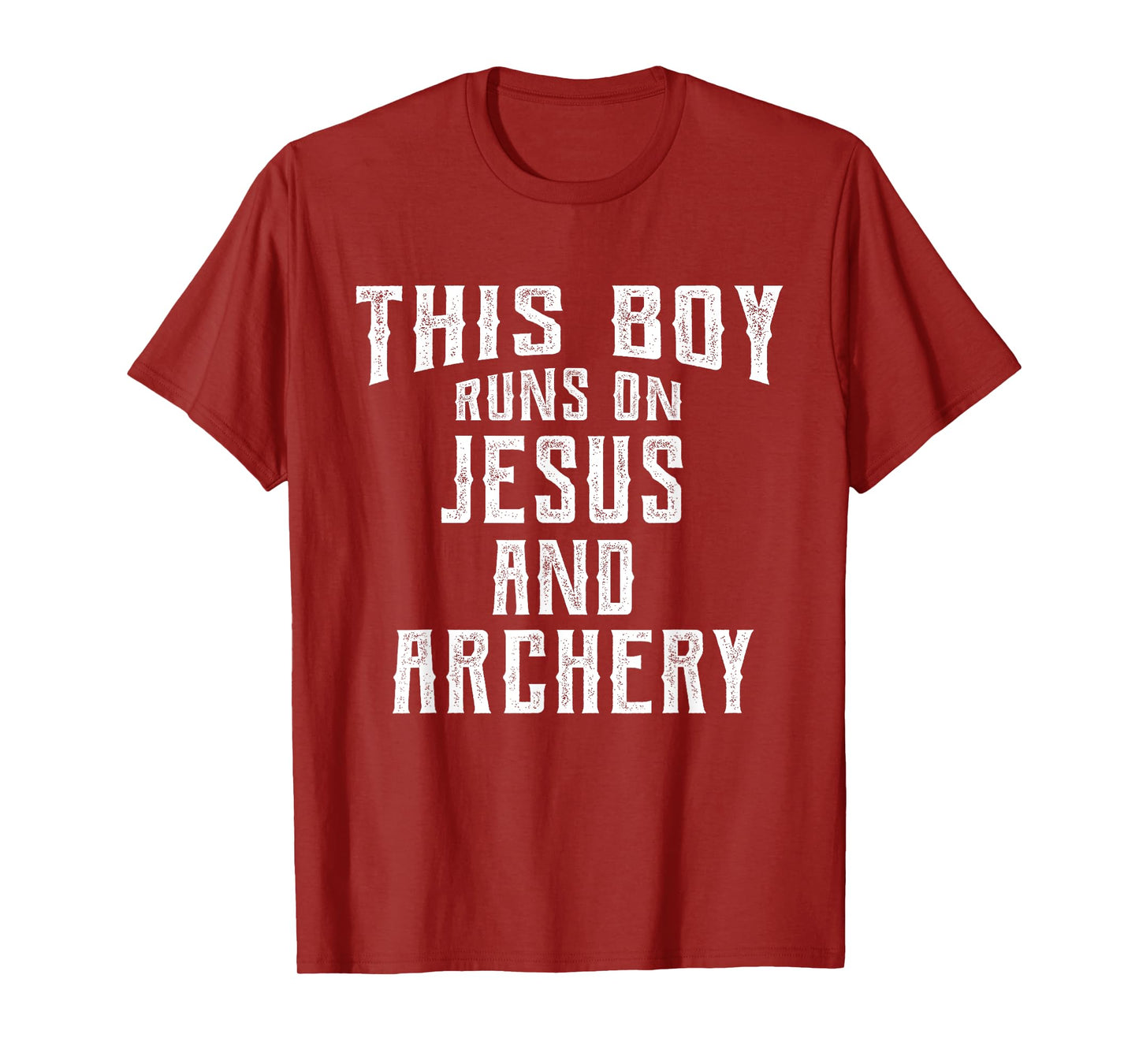 This Boy Runs On Jesus And Archery Christian Gift T-Shirt